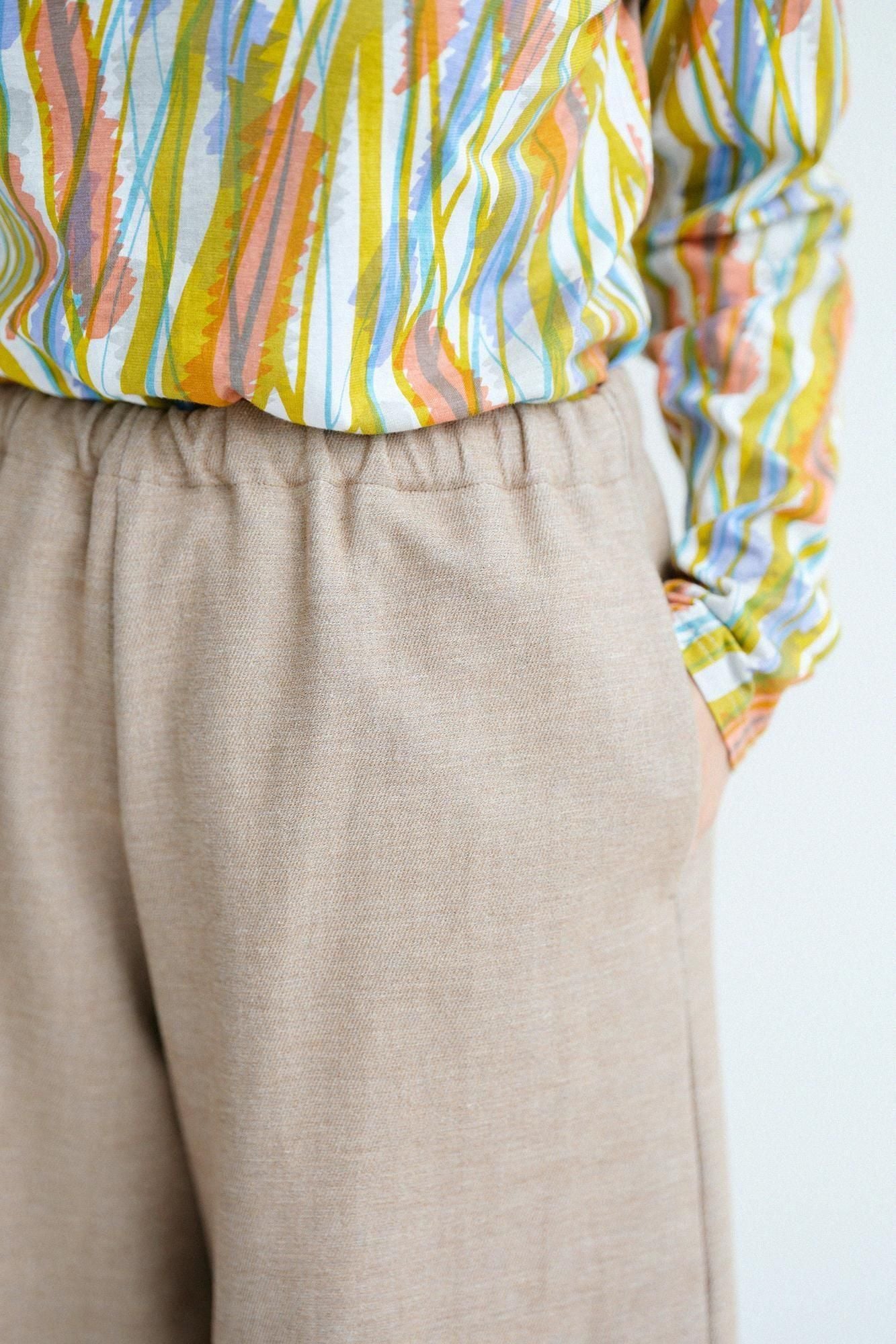 Shin Twill Weave Wide-legged Pants Odayaka / Clove Brown