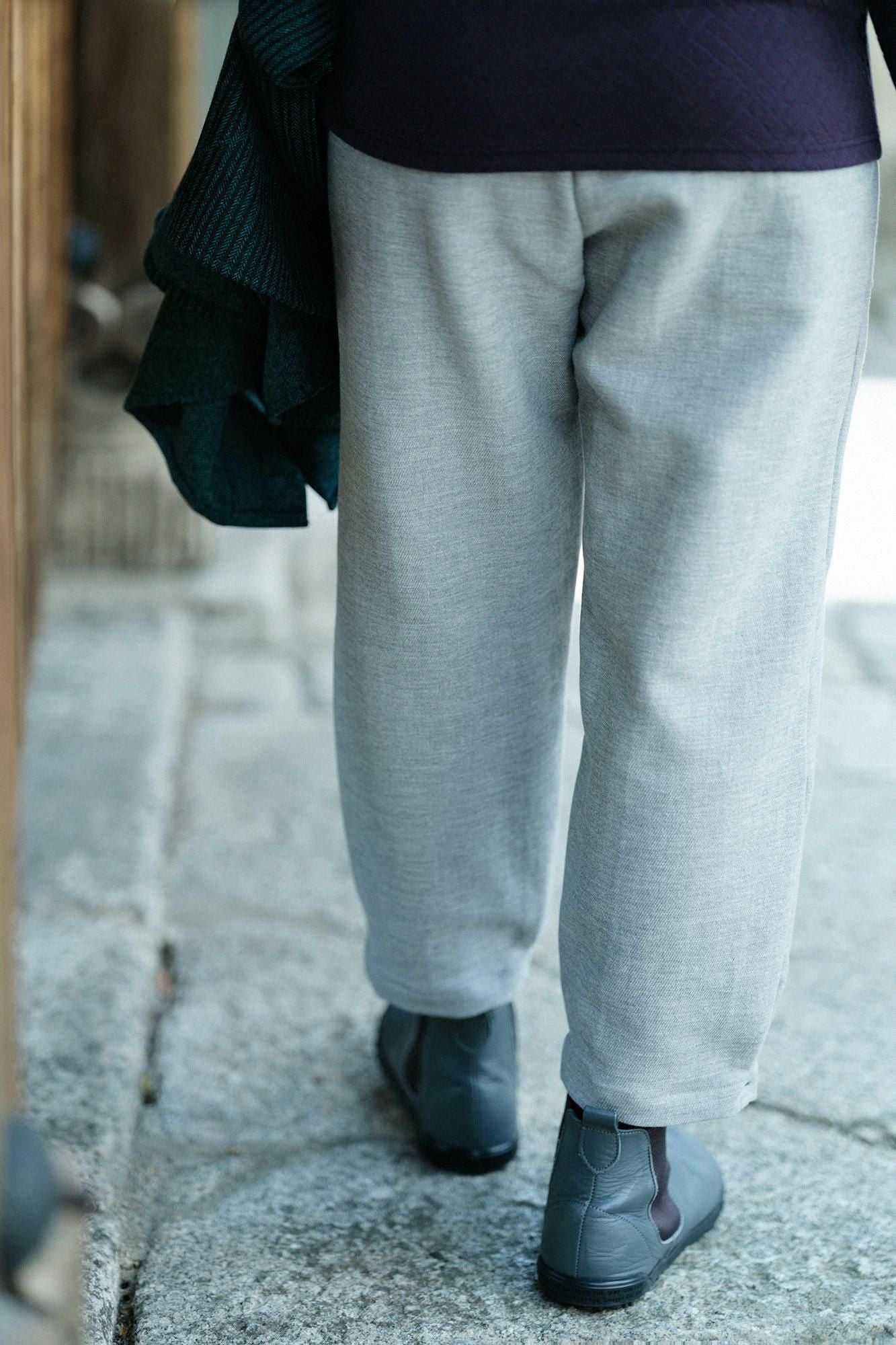 伸斜紋織工人褲/銀灰色