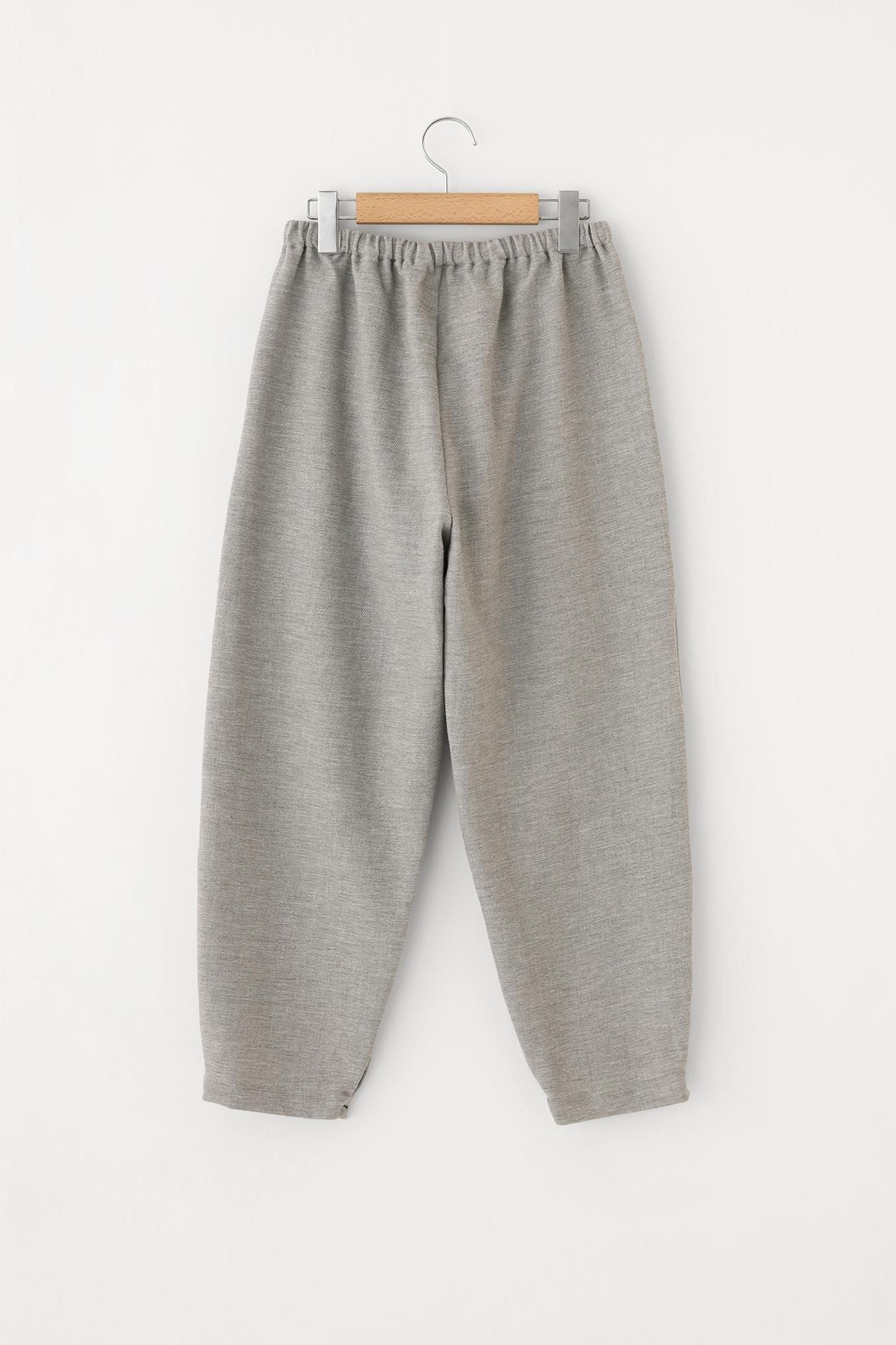 伸斜紋織工人褲/銀灰色