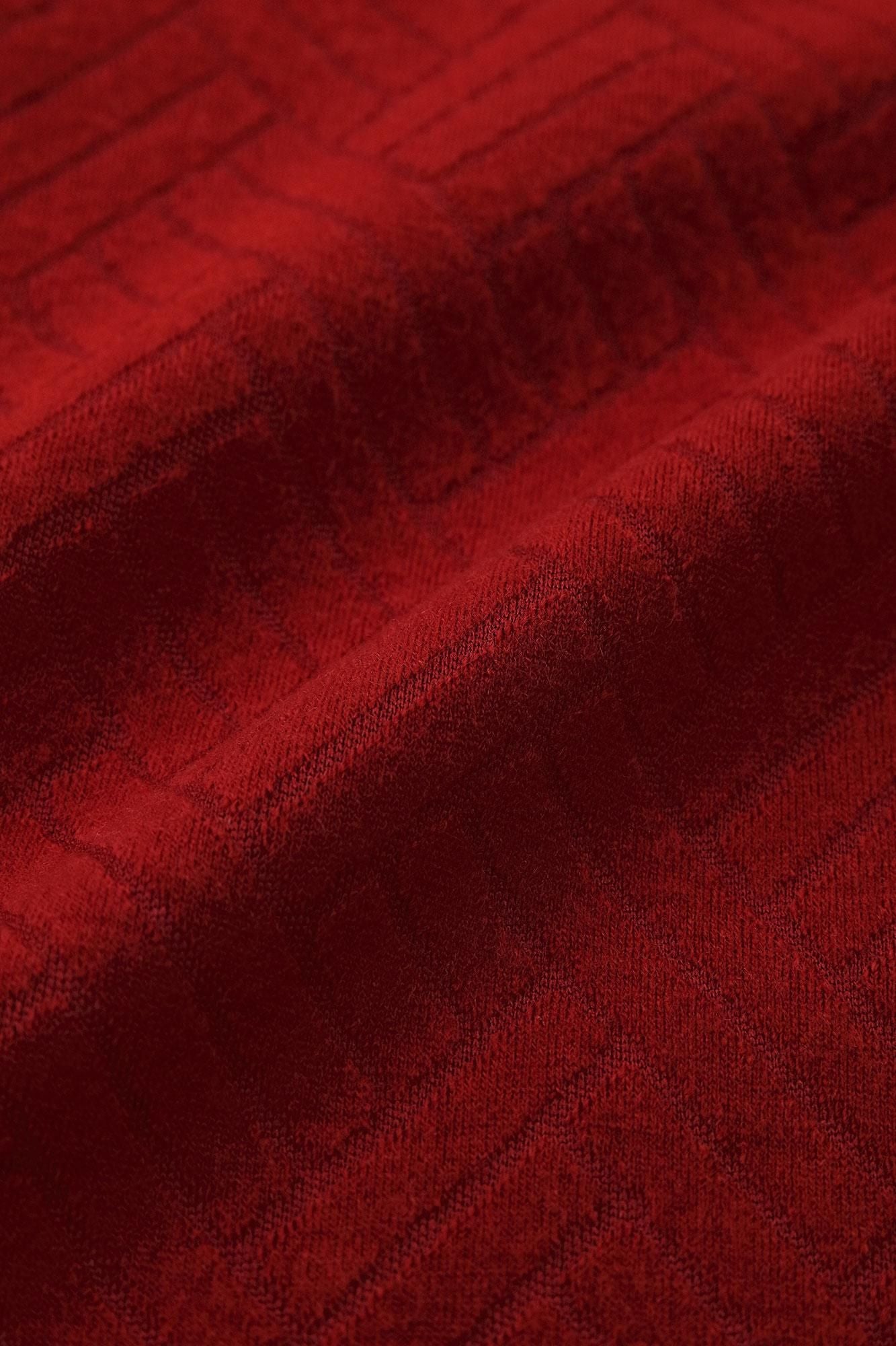 【net限定】接結(せっけつ)ジャカール 衿巻ジバン/臙脂色(えんじいろ)