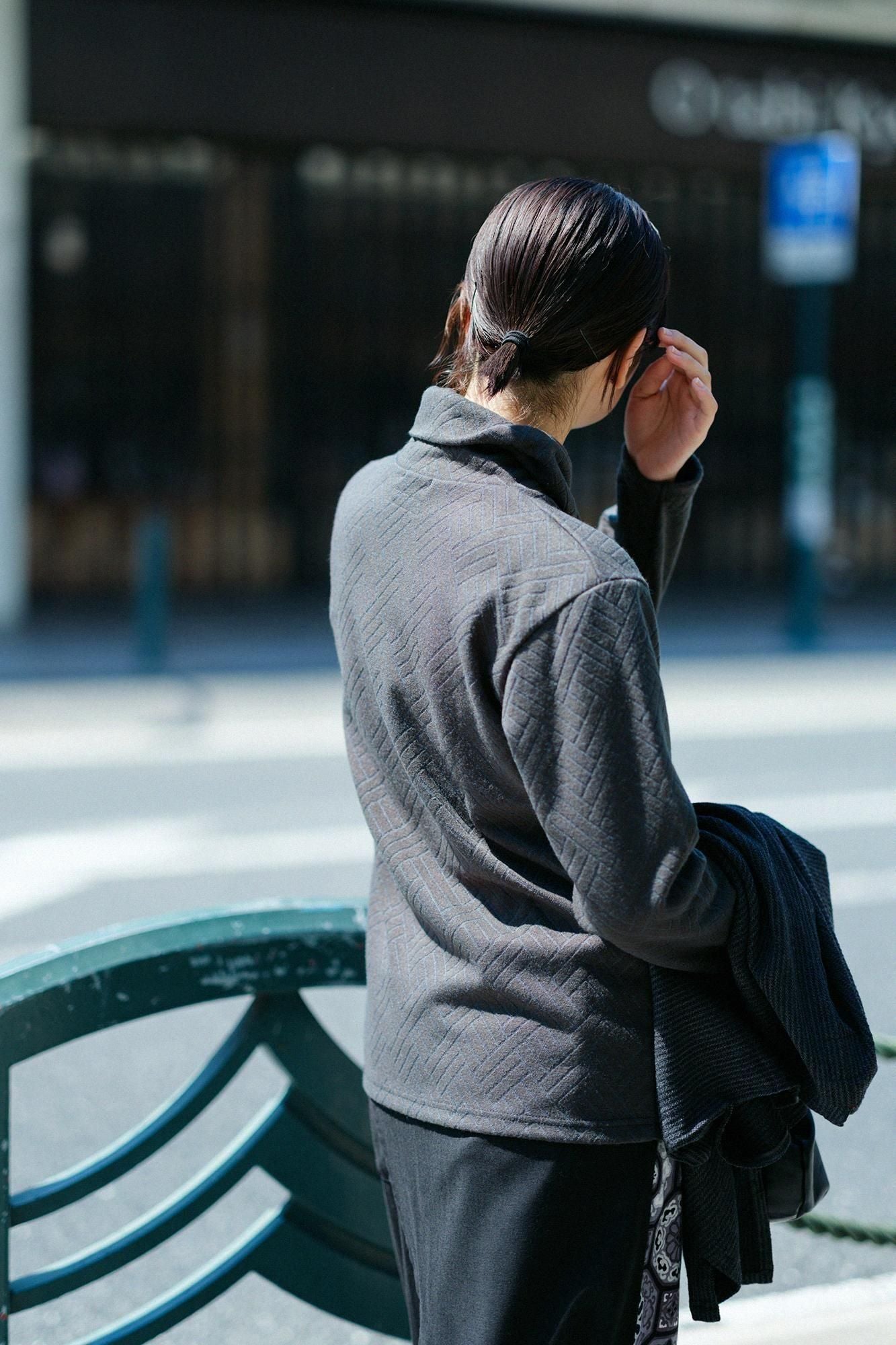 Tour de cou jacquard/vert foncé