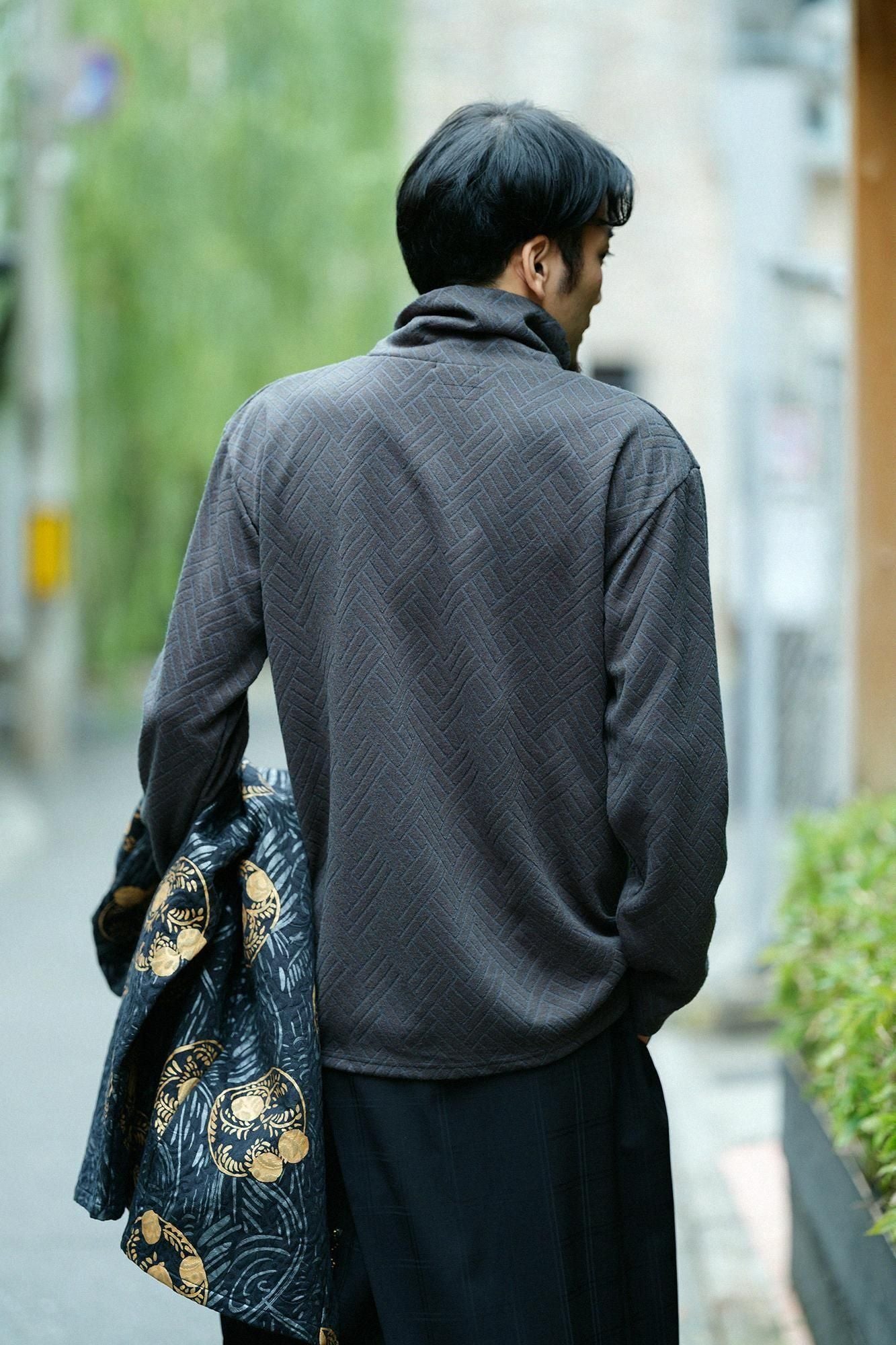 Tour de cou jacquard/vert foncé