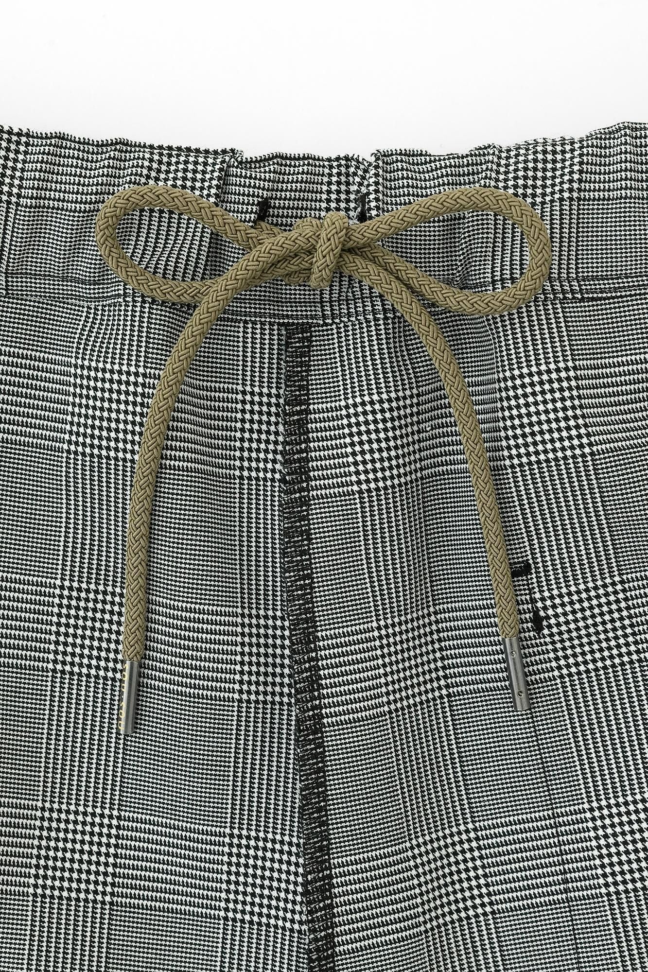 千鳥格紋織和服褲裝深灰色