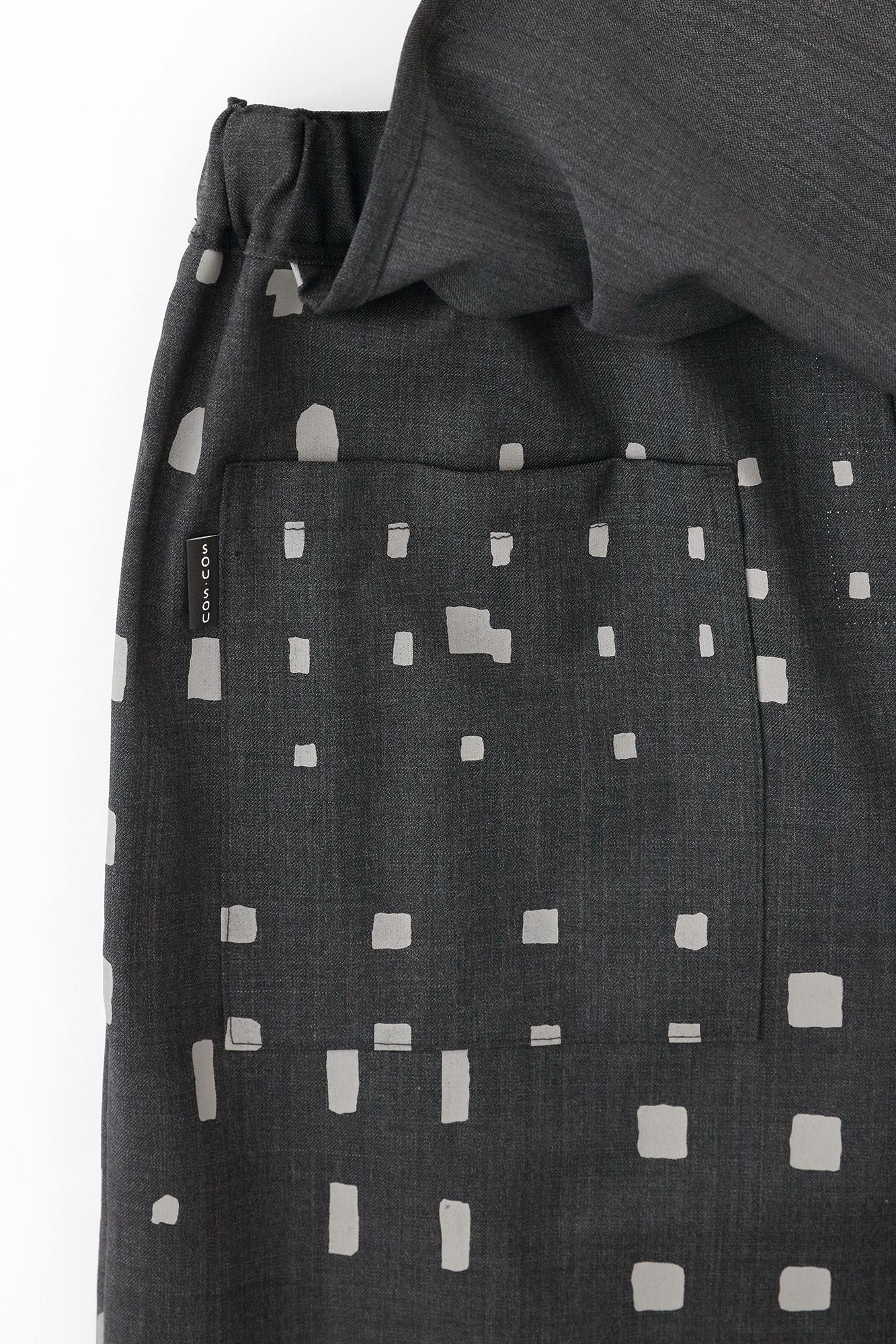 Tissage sergé de laine mérinos Tsutsushita/fenêtre couleur Decharcoal