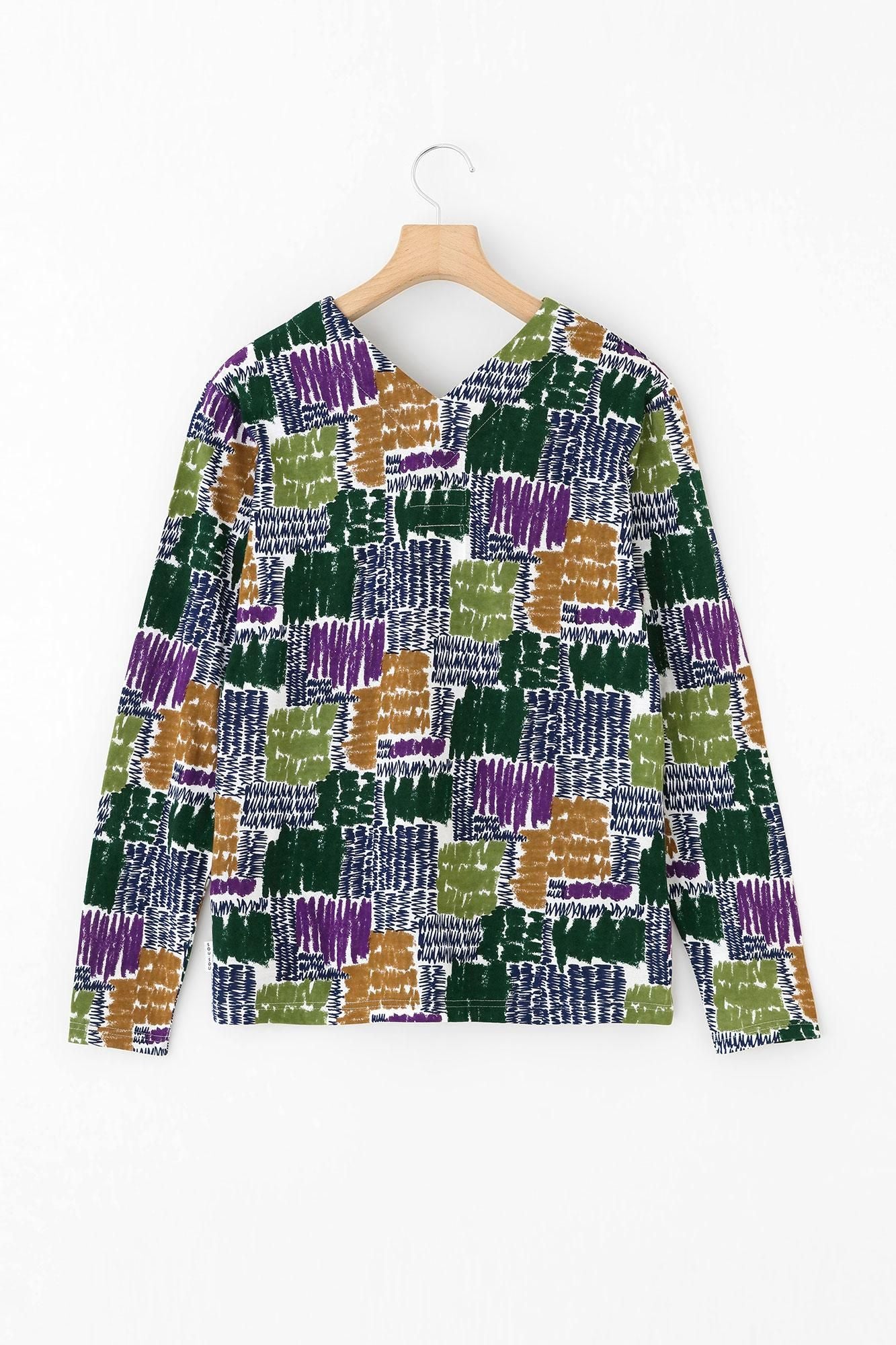 V領上衣 長袖/共鳴