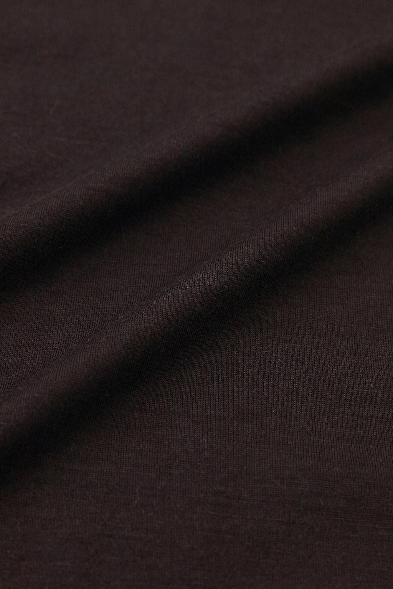 ウォッシャブルウール天竺 小袖莢(こそでさや)/黒茶(くろちゃ)