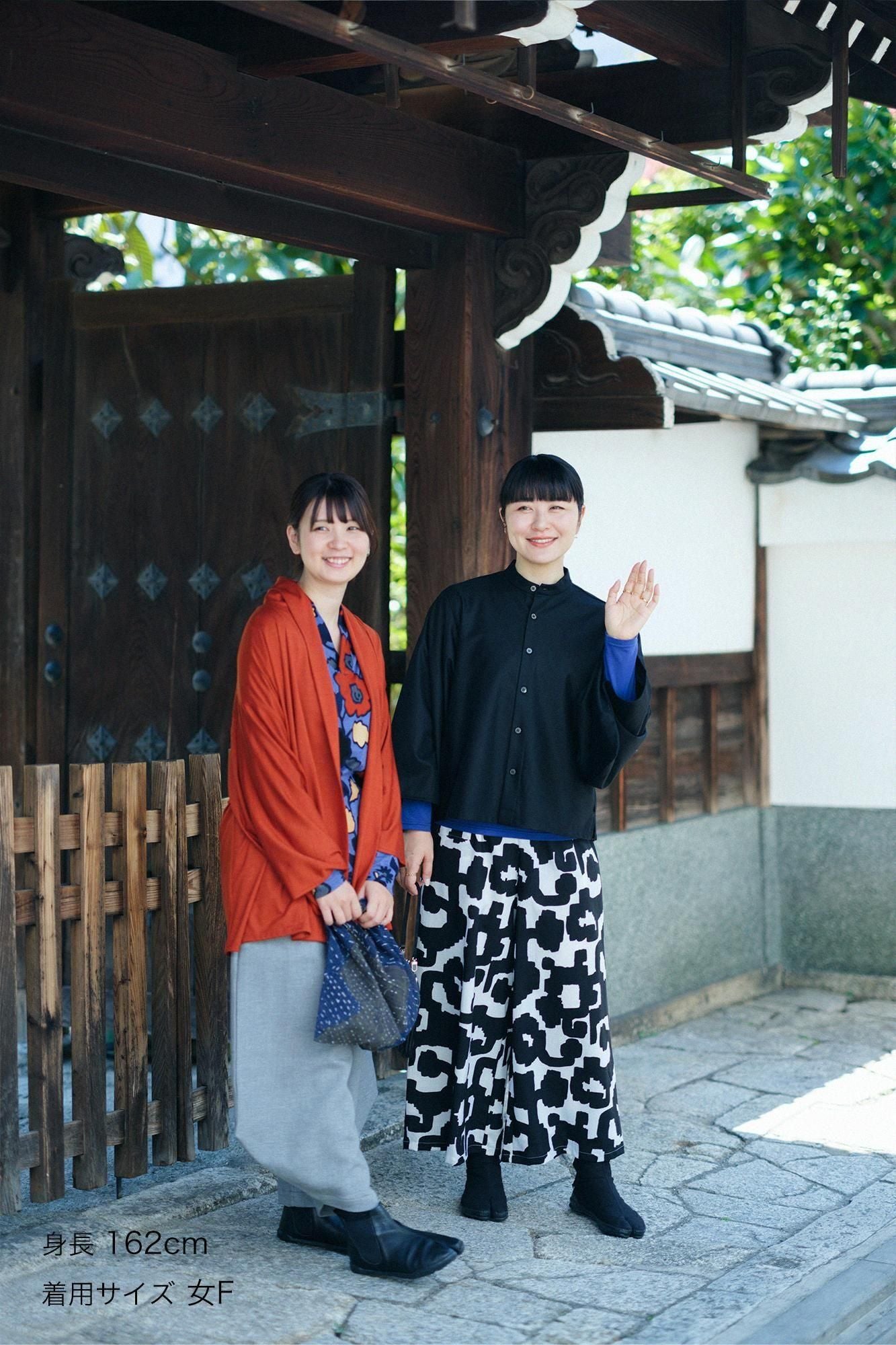 ウォッシャブルウール天竺 小袖莢(こそでさや)/紅樺色(べにかばいろ)