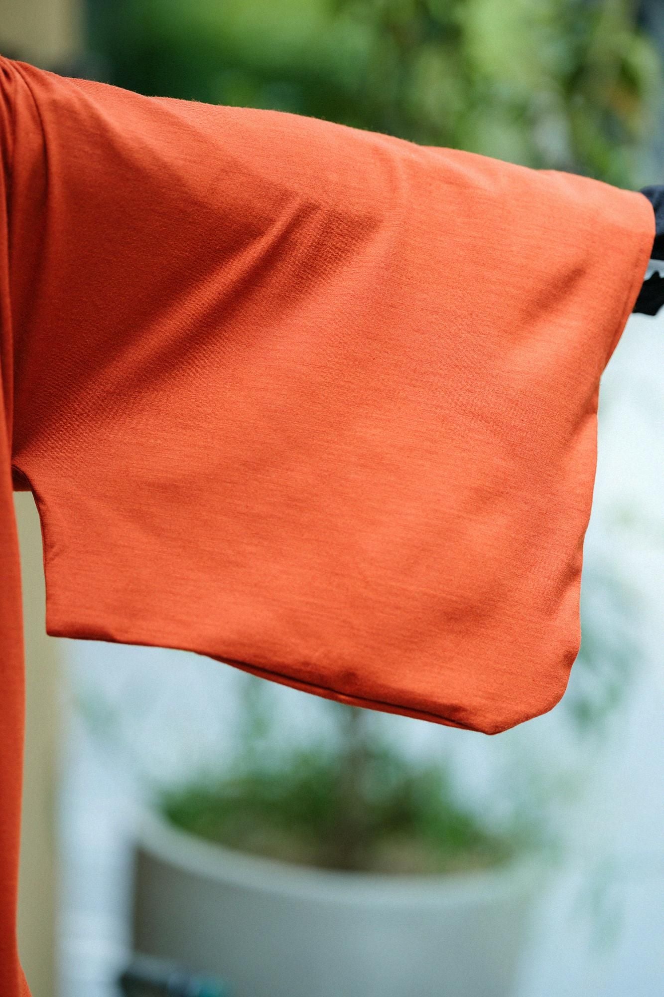 ウォッシャブルウール天竺 小袖莢(こそでさや)/紅樺色(べにかばいろ)