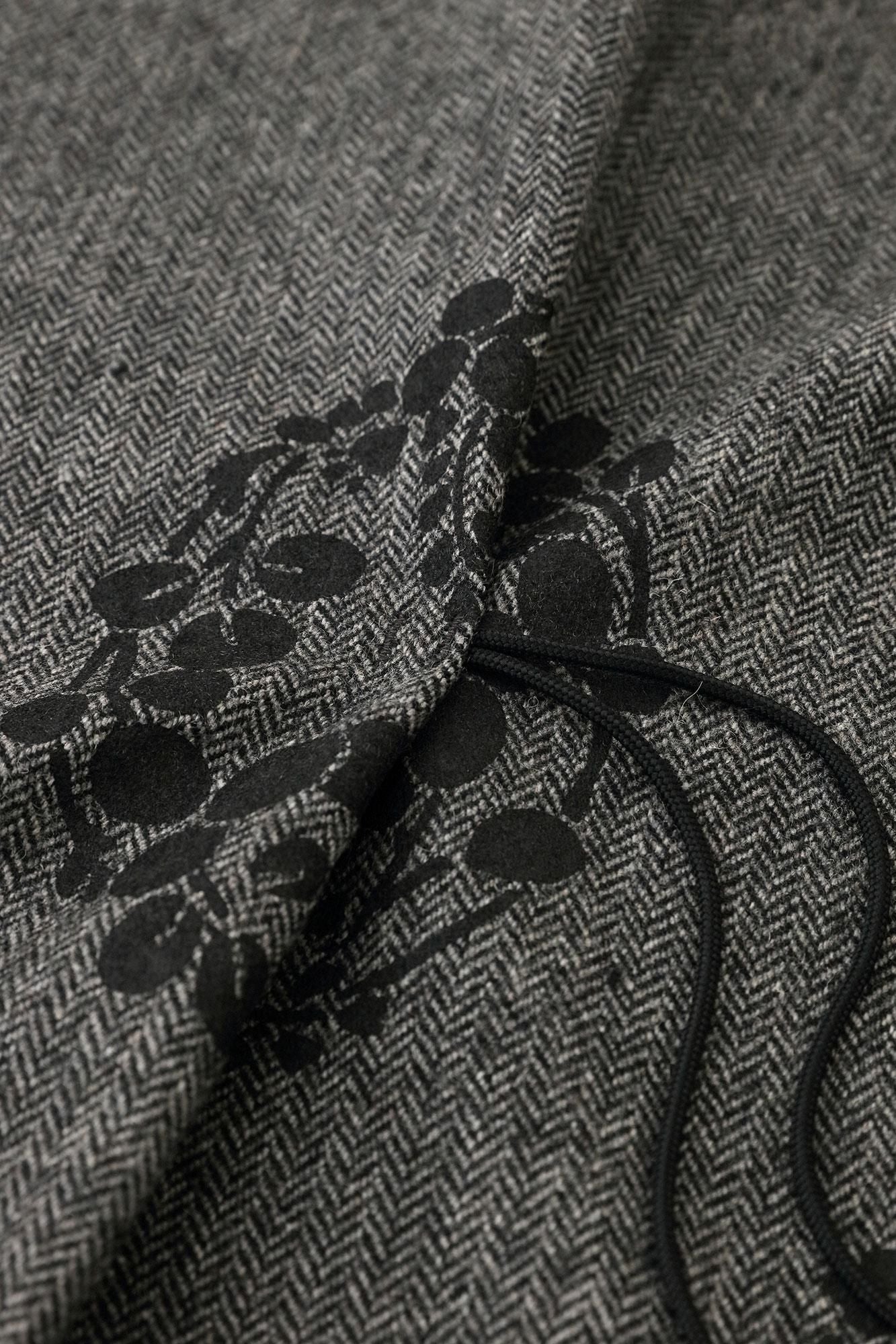 트위드 스기아야오리 키사라기 짧은타입(미지카타케)/하나마루 문양 치라시와 여백 리드 색상