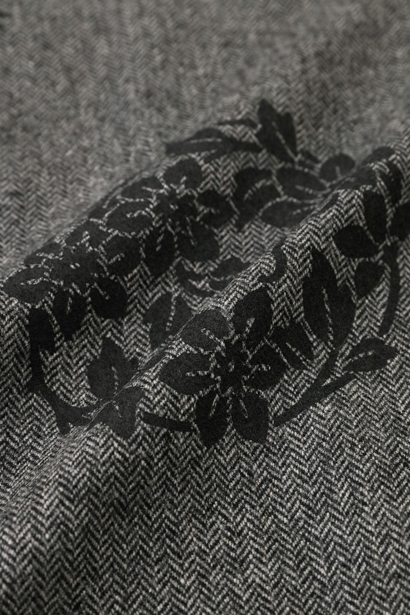 트위드 스기아야오리 키사라기 짧은타입(미지카타케)/하나마루 문양 치라시와 여백 리드 색상