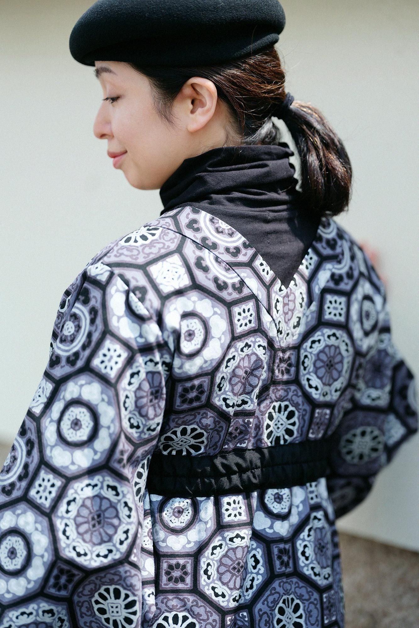 モスリン みたて衣/華麗(かれい) 濡羽色(ぬればいろ)