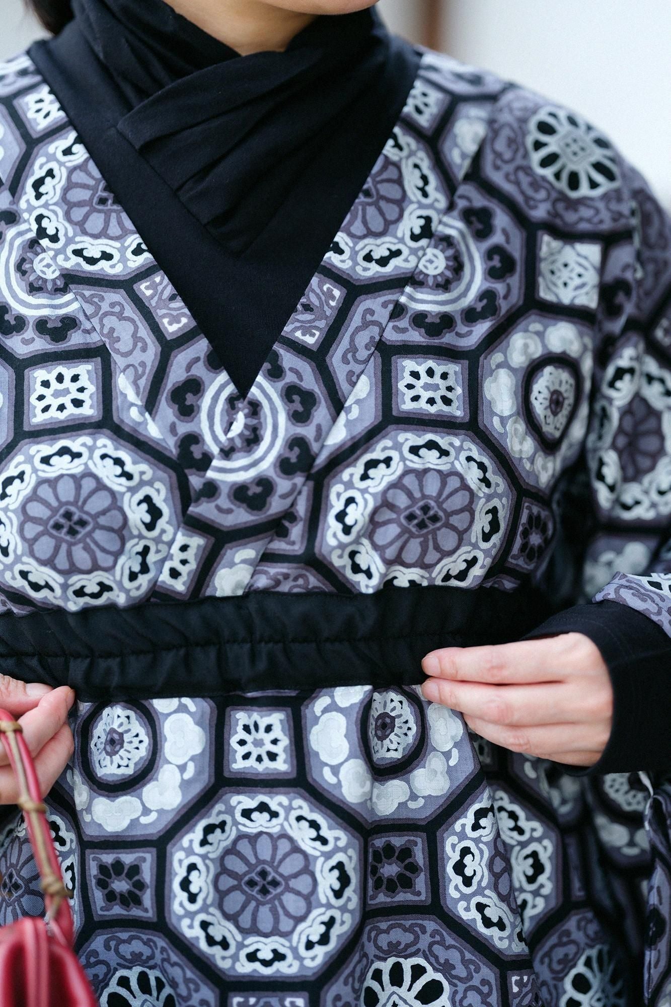 モスリン みたて衣/華麗(かれい) 濡羽色(ぬればいろ)