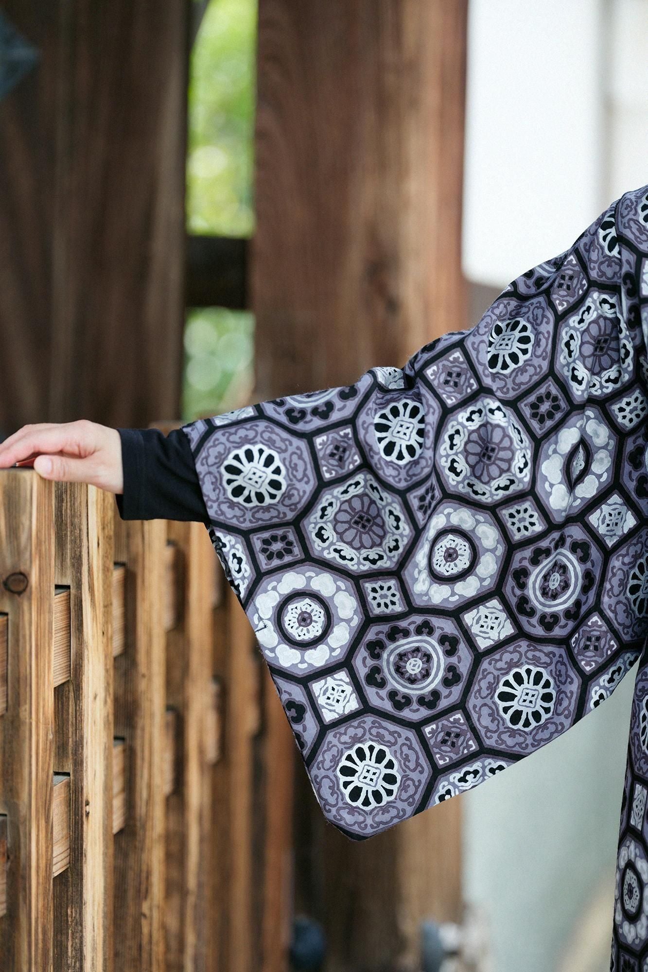 モスリン みたて衣/華麗(かれい) 濡羽色(ぬればいろ)