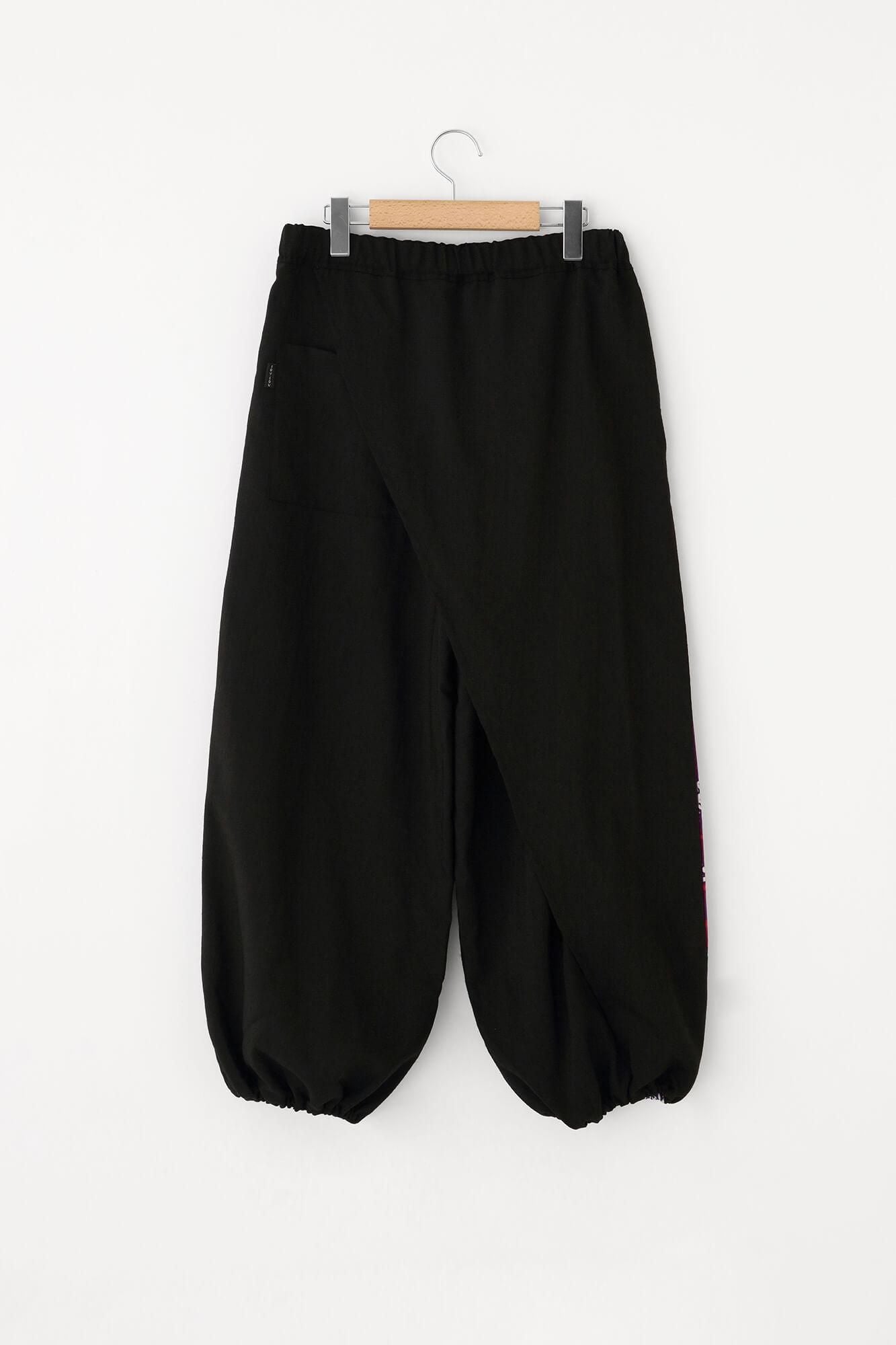 モスリン 手柄寛衣下(たかみかんいした) 片身替わり(かたみがわり) 2.0/濡羽色(ぬればいろ)×けんらん