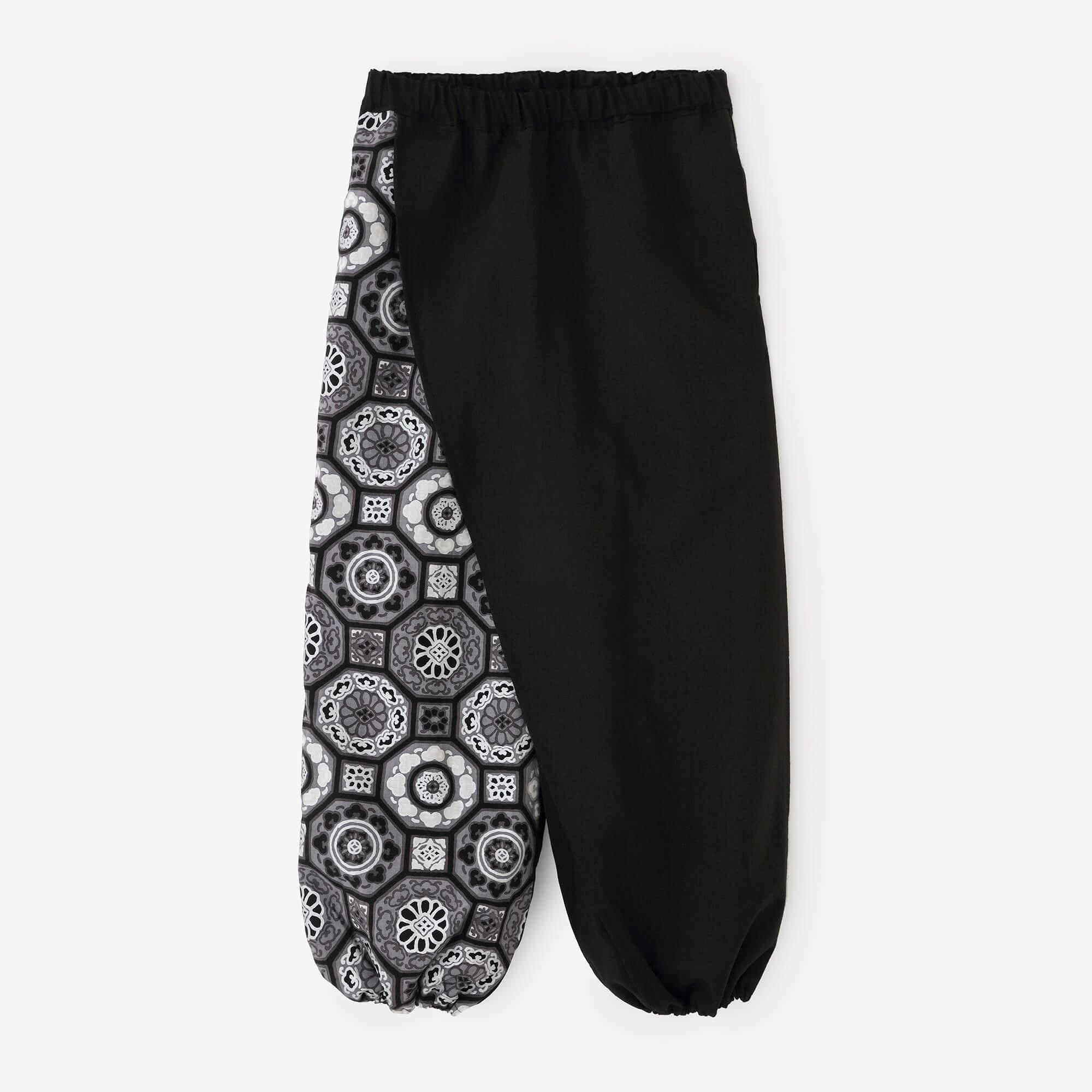 モスリン 手柄寛衣下(たかみかんいした) 片身替わり(かたみがわり) 2.0/濡羽色(ぬればいろ)×華麗(かれい)