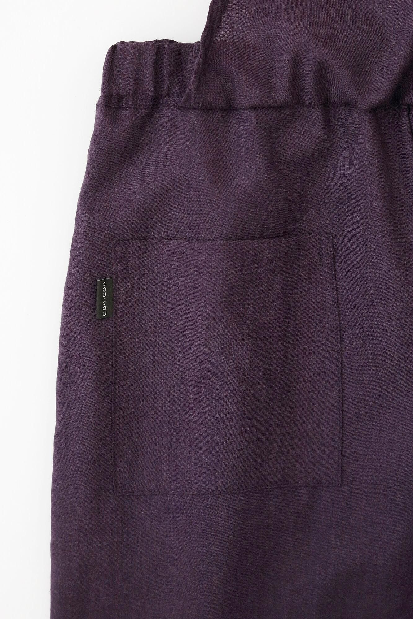 モスリン 手柄寛衣下(たかみかんいした) 片身替わり(かたみがわり) 2.0/濃紫(こきむらさき)×雲取り(くもどり)に菊