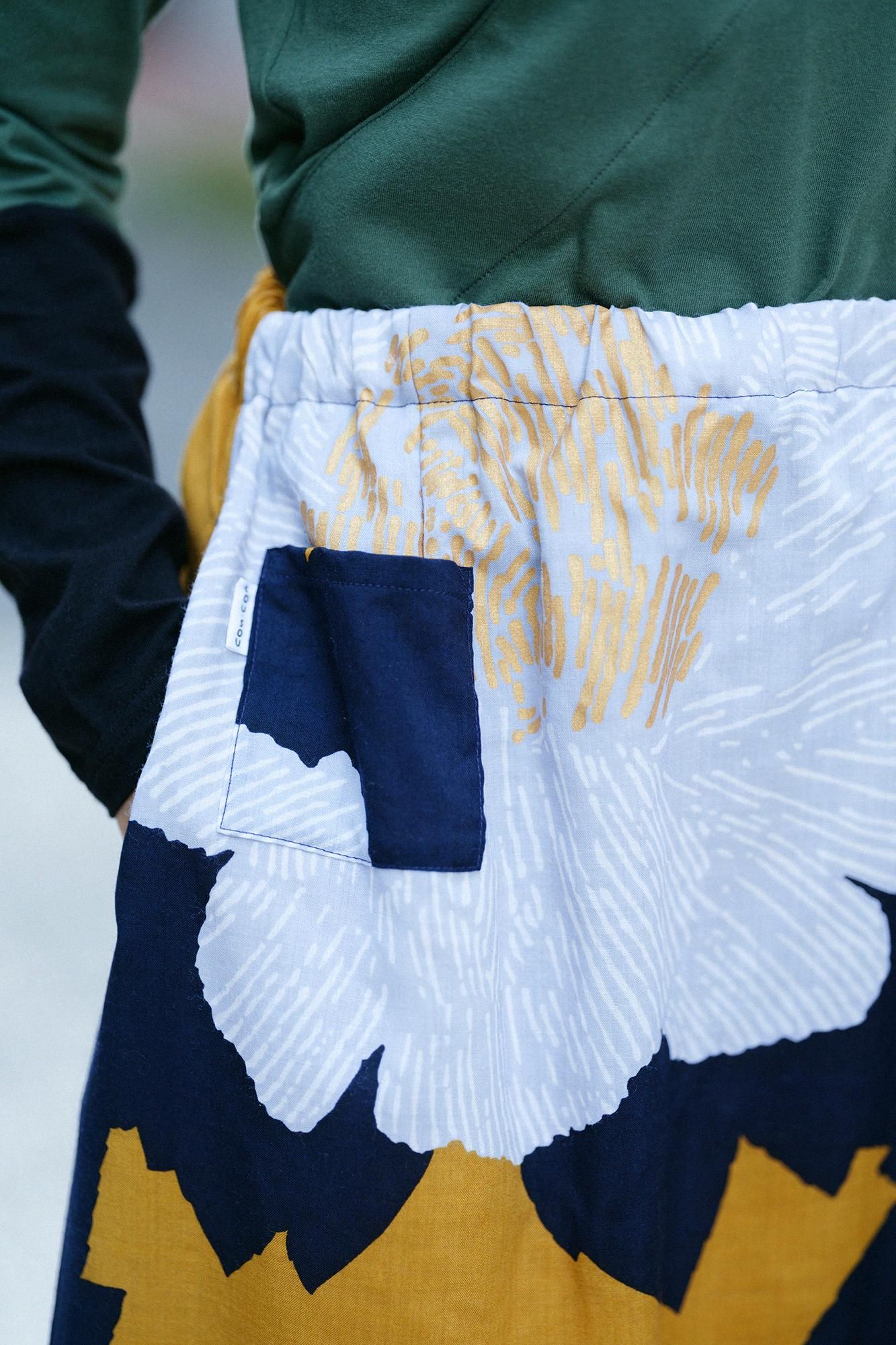 毛斯綸長裙/芍薬 黄昏月