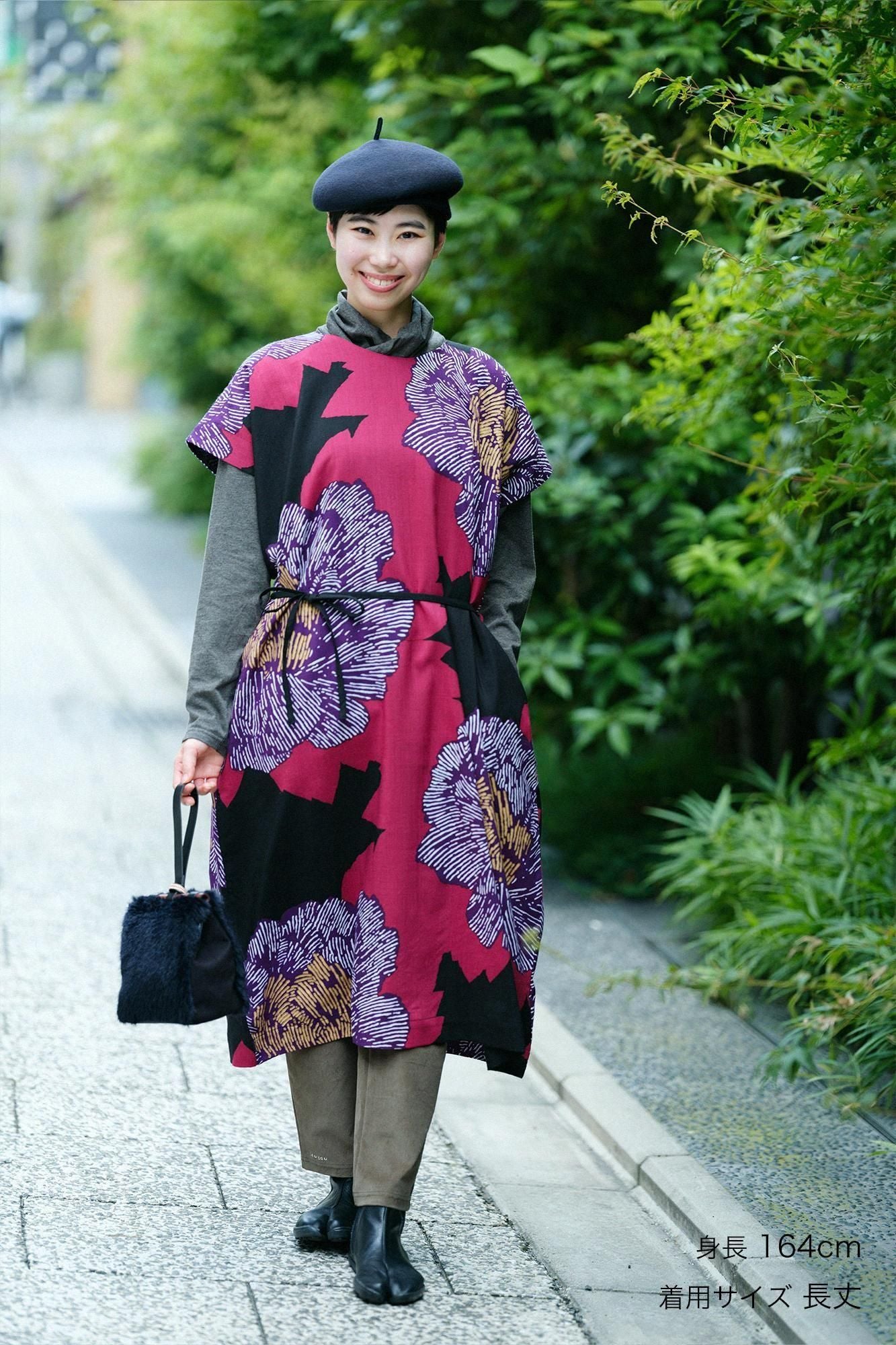 모슬린 직사각형 원피스(초호케이) /작약