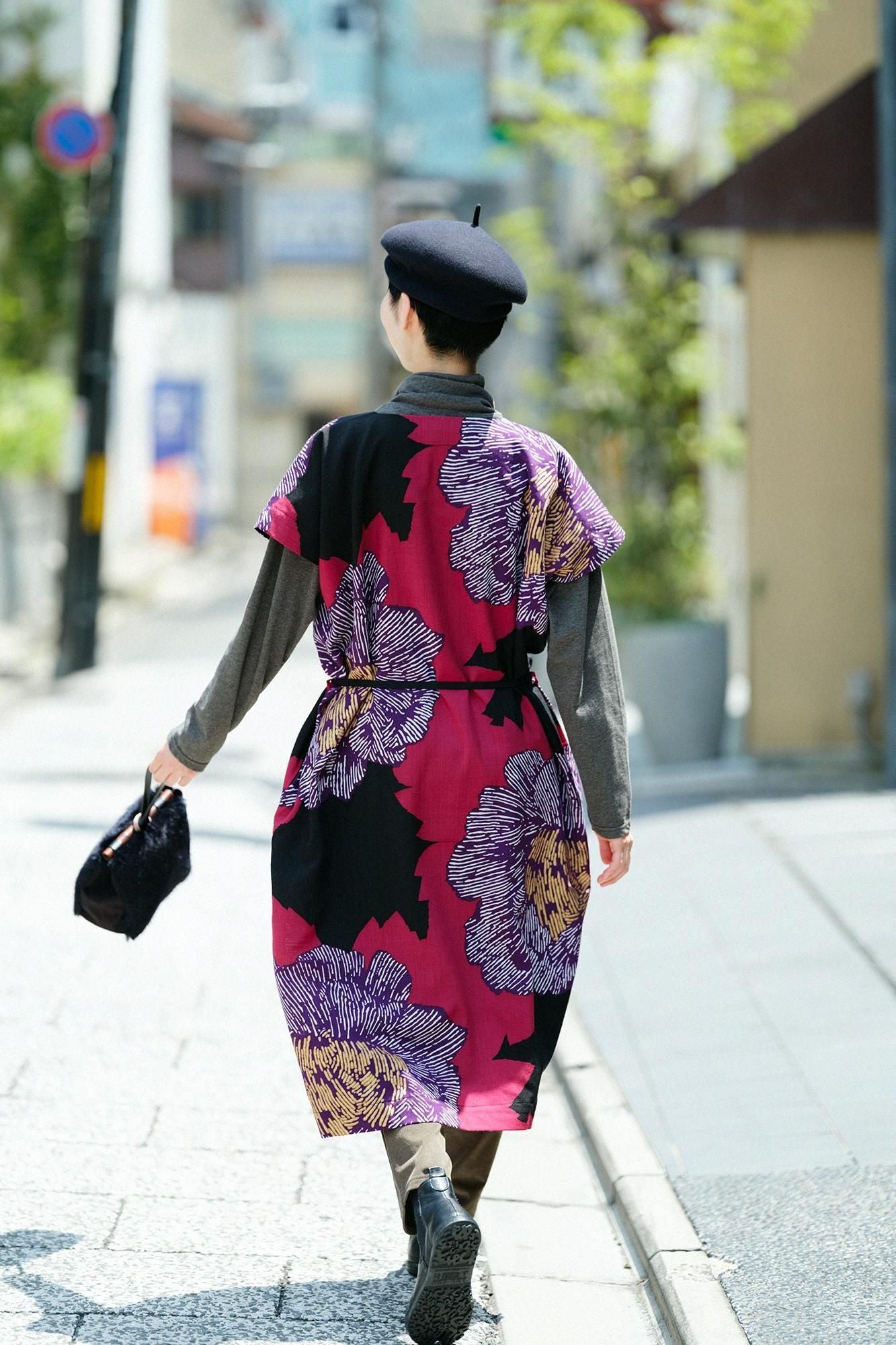 모슬린 직사각형 원피스(초호케이) /작약