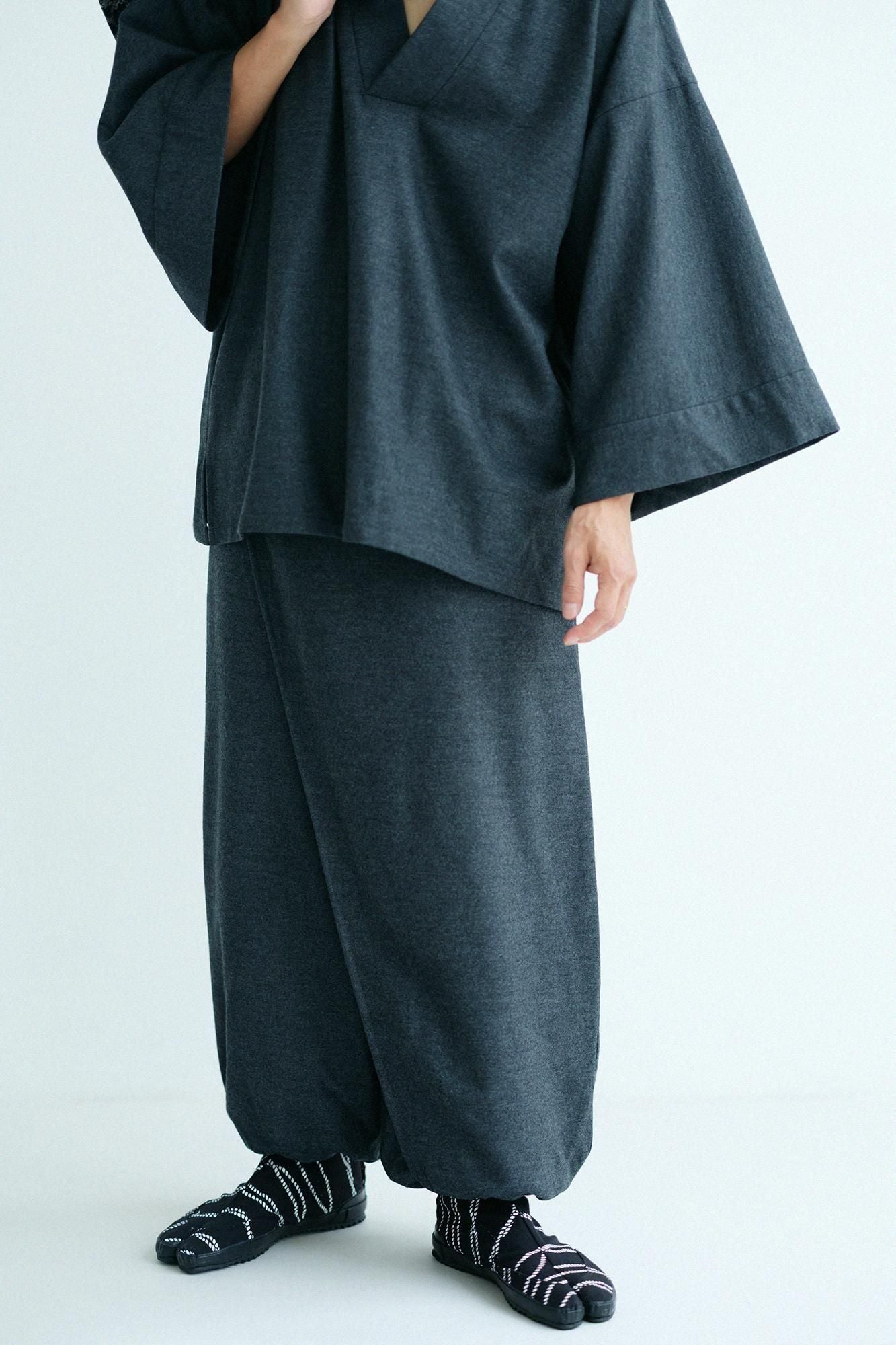 Balancircular® Wool Wrap Harem Pants / Charcoal Grey
