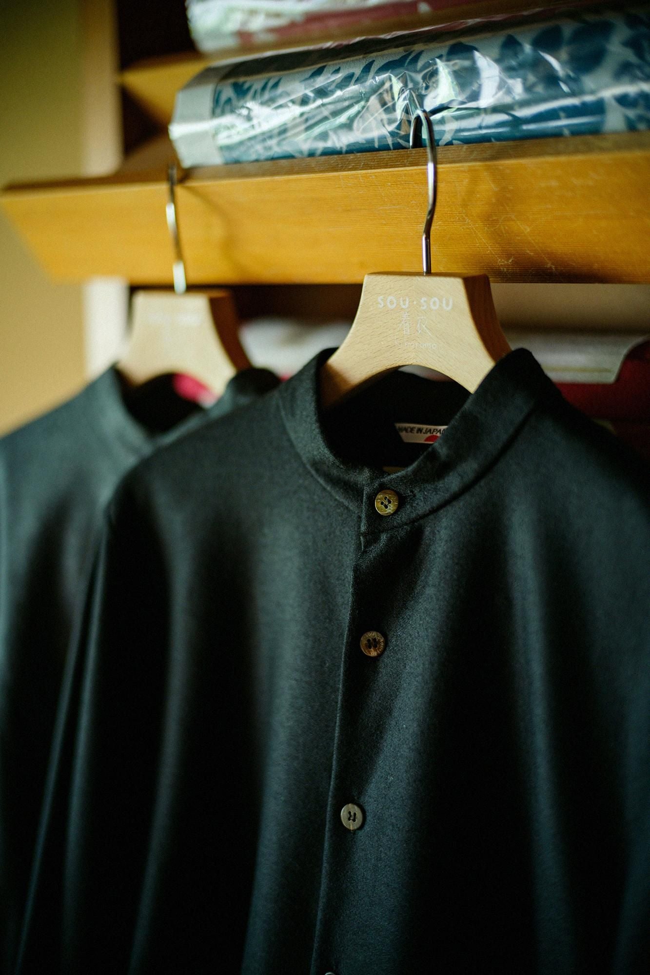 Balancircular® Wool Kimono Sleeve Blouse / Black