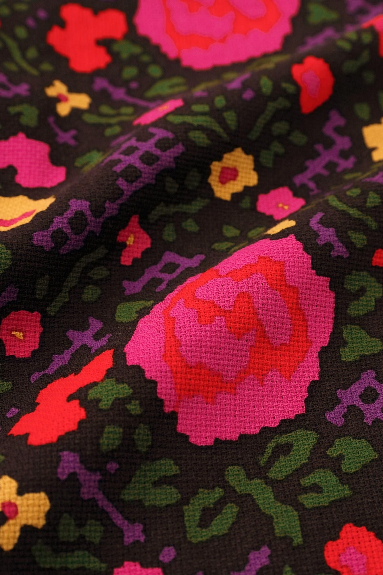 Dobby Weave Triangular Sleeve Short Coat Single Layer / Rose