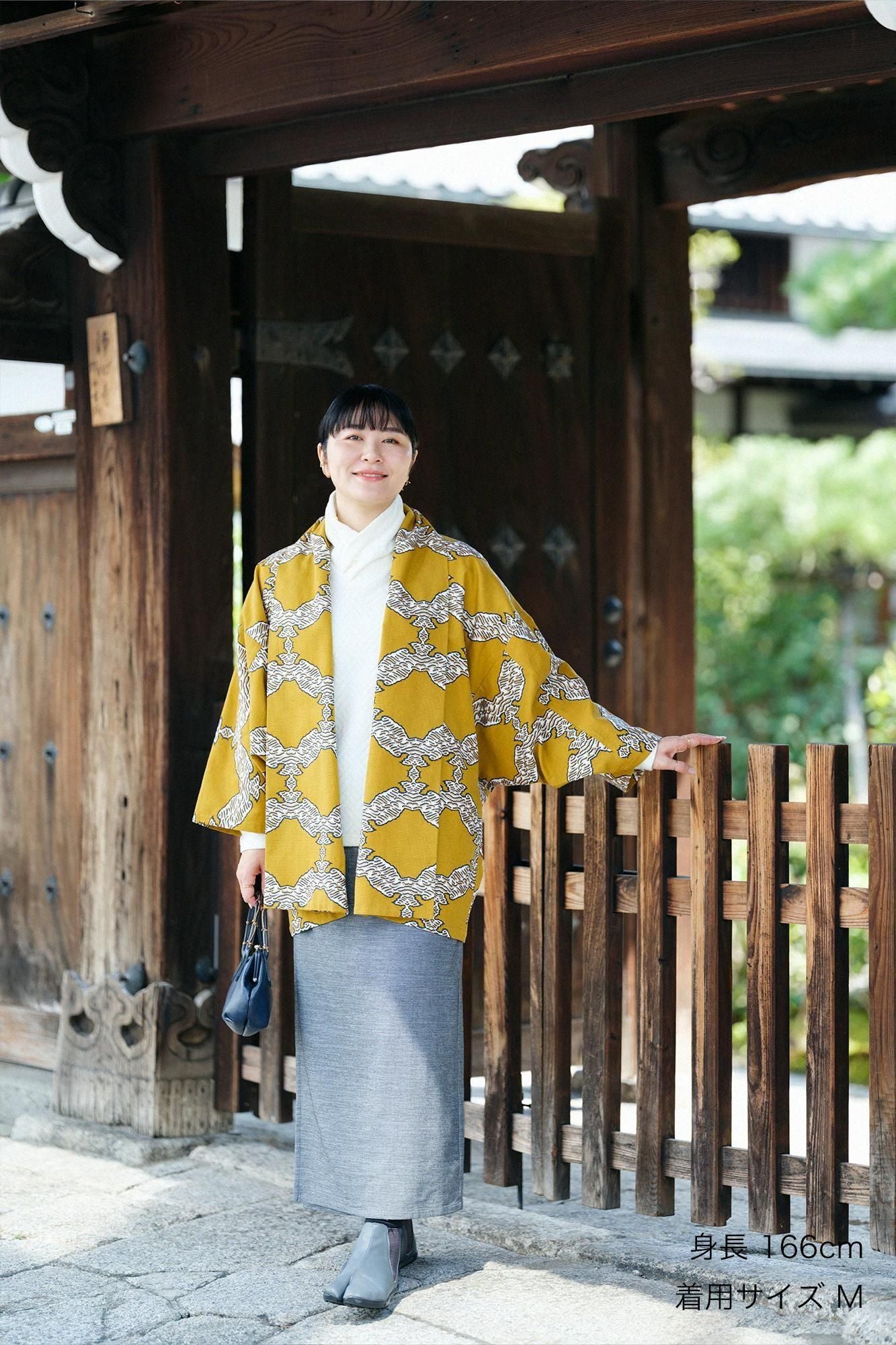 変わり織 もじり袖 短衣(たんい) 単(ひとえ)/武者七宝(むしゃしっぽう)