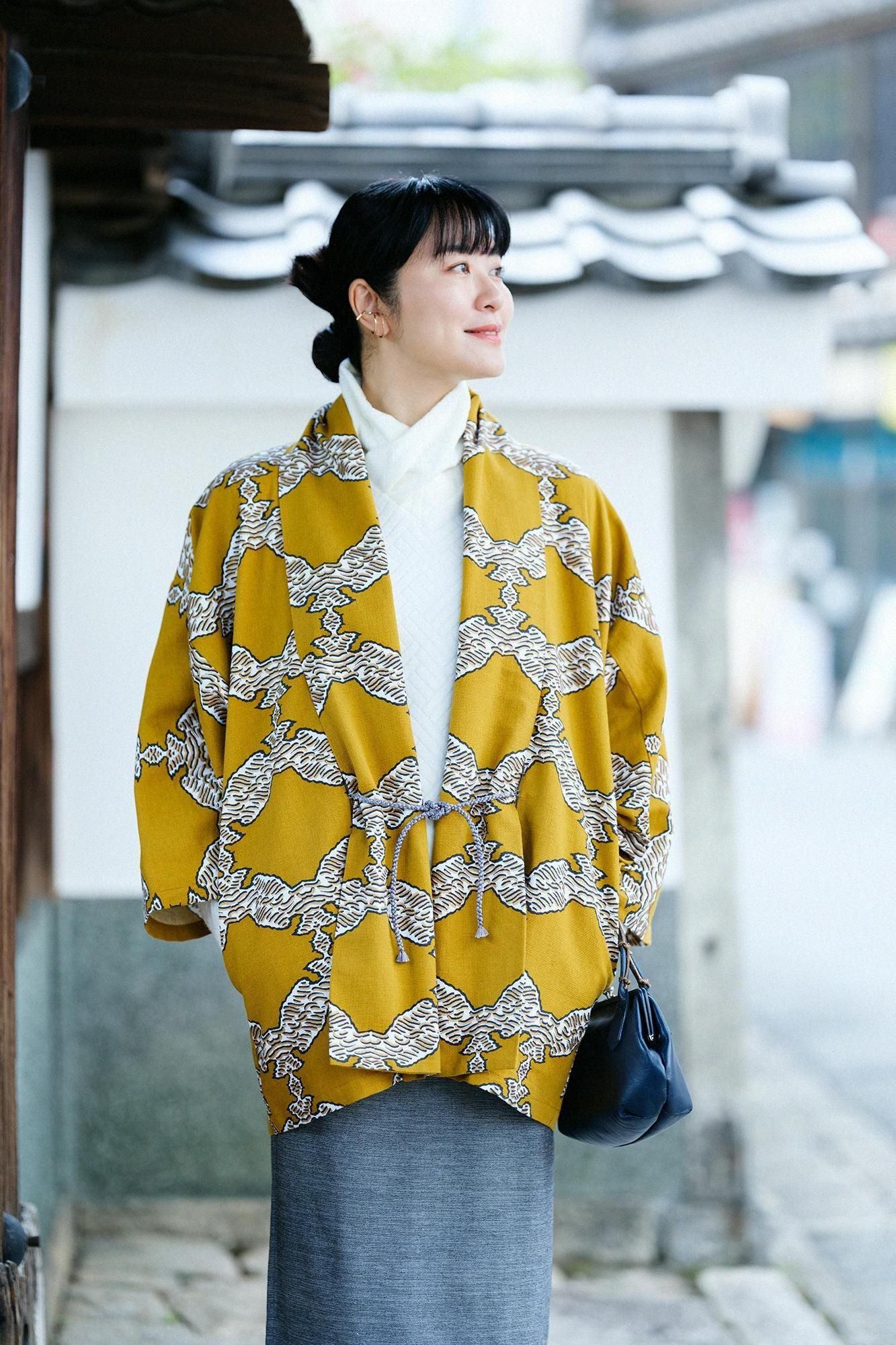 変わり織 もじり袖 短衣(たんい) 単(ひとえ)/武者七宝(むしゃしっぽう)