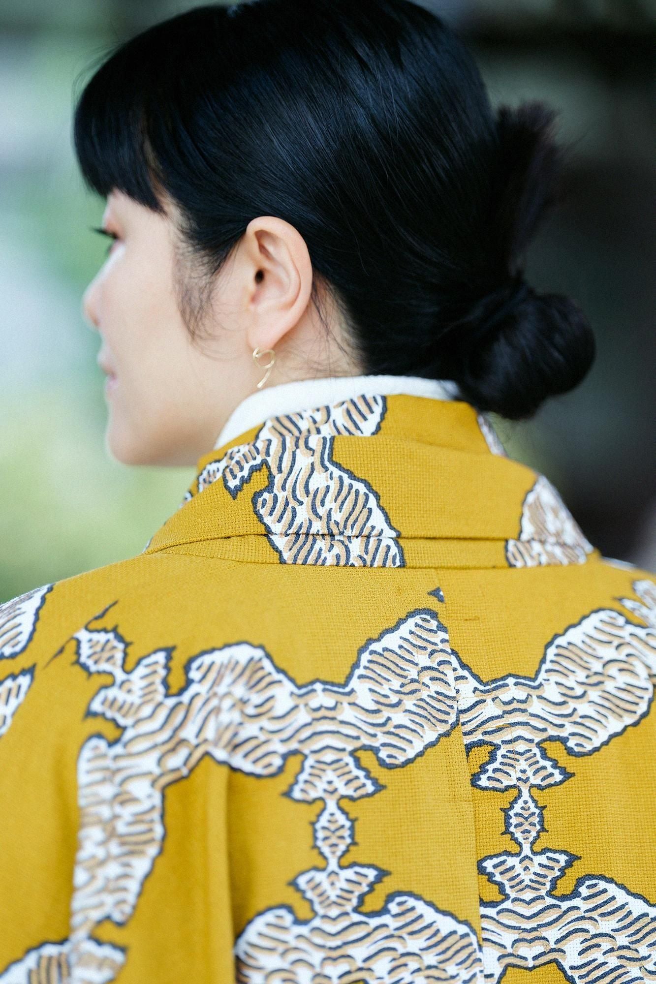 変わり織 もじり袖 短衣(たんい) 単(ひとえ)/武者七宝(むしゃしっぽう)