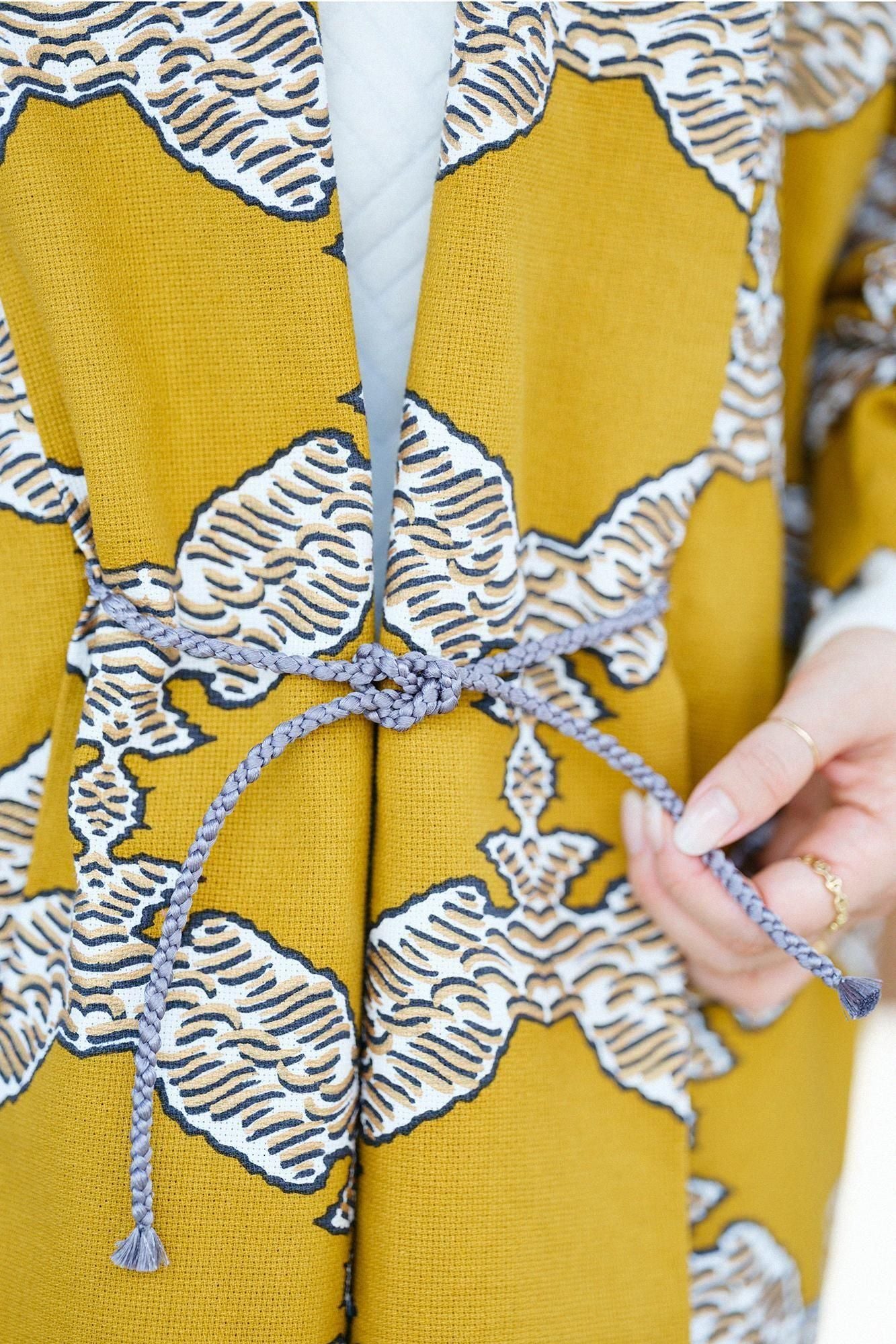 変わり織 もじり袖 短衣(たんい) 単(ひとえ)/武者七宝(むしゃしっぽう)