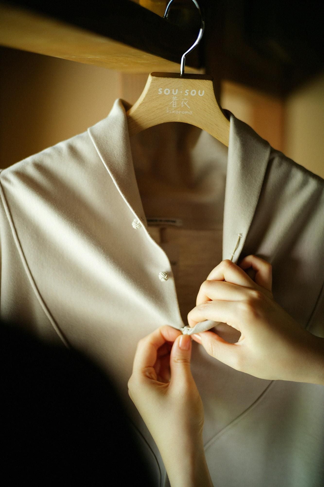 羊毛混紡 雙面編 太夫背心洋裝/灰白色