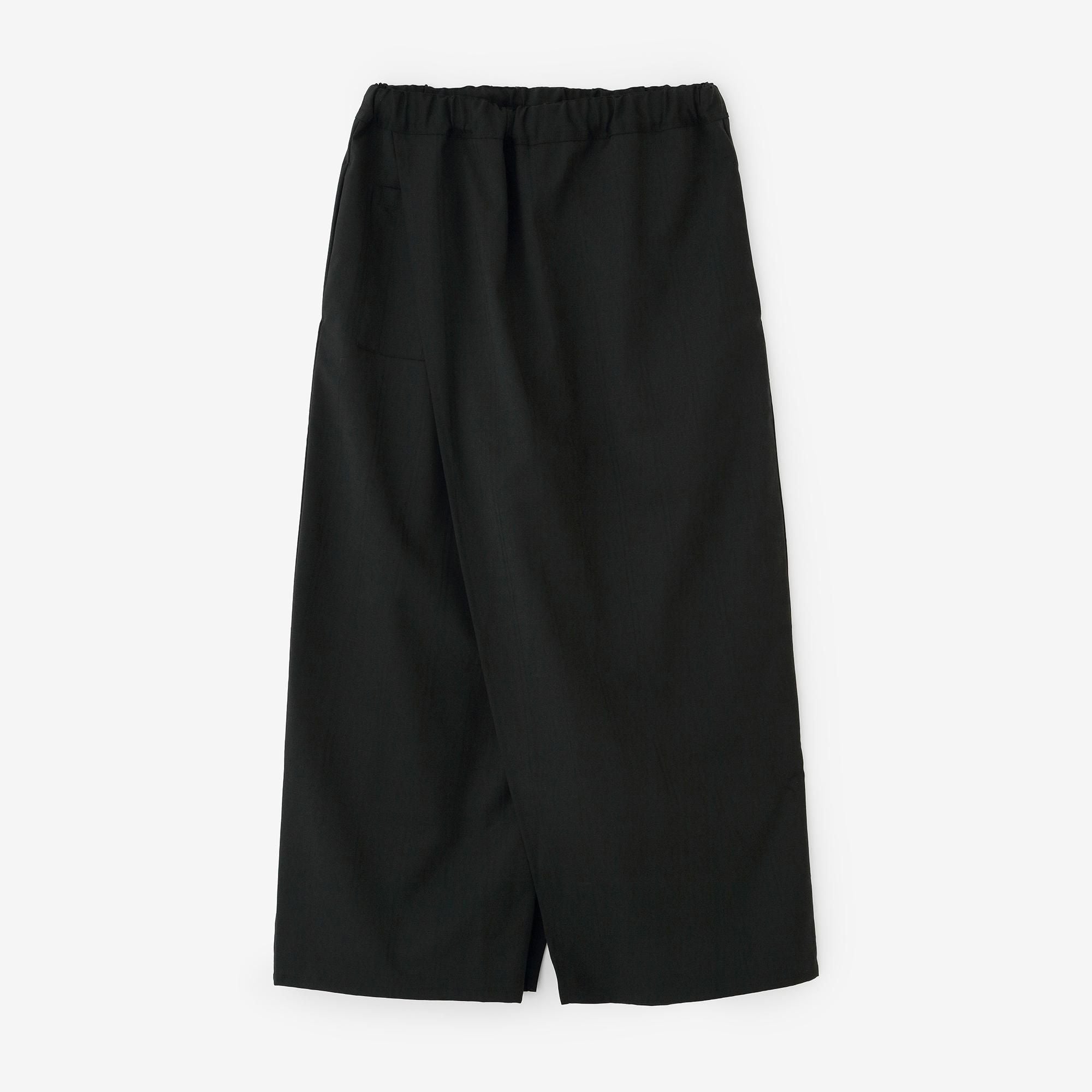 梳毛×Solotex(R)斜紋織 和服褲裝/黑色