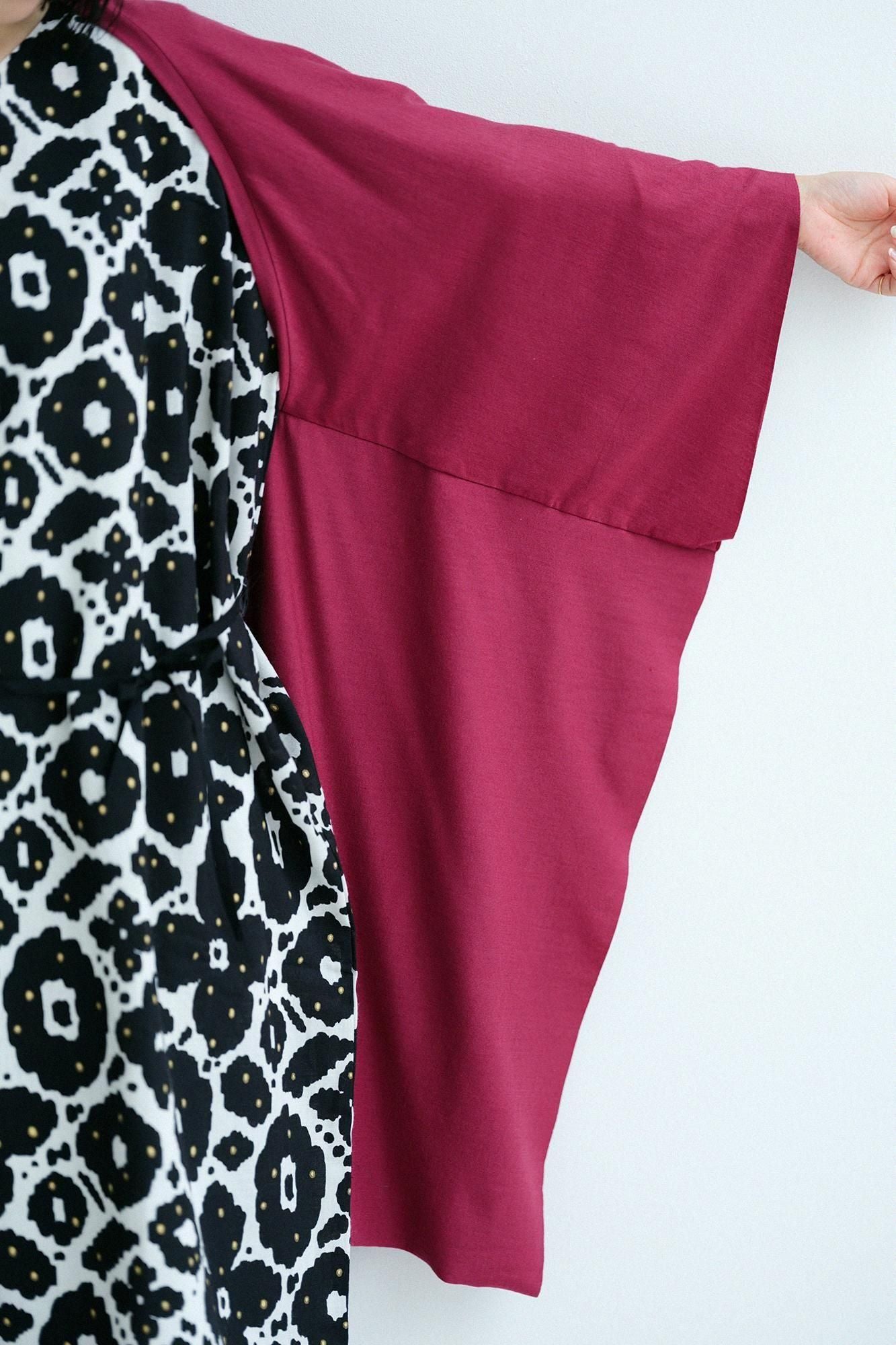 Washable Plain Stitch Wool Squirrel-like Cardigan / Deep Red