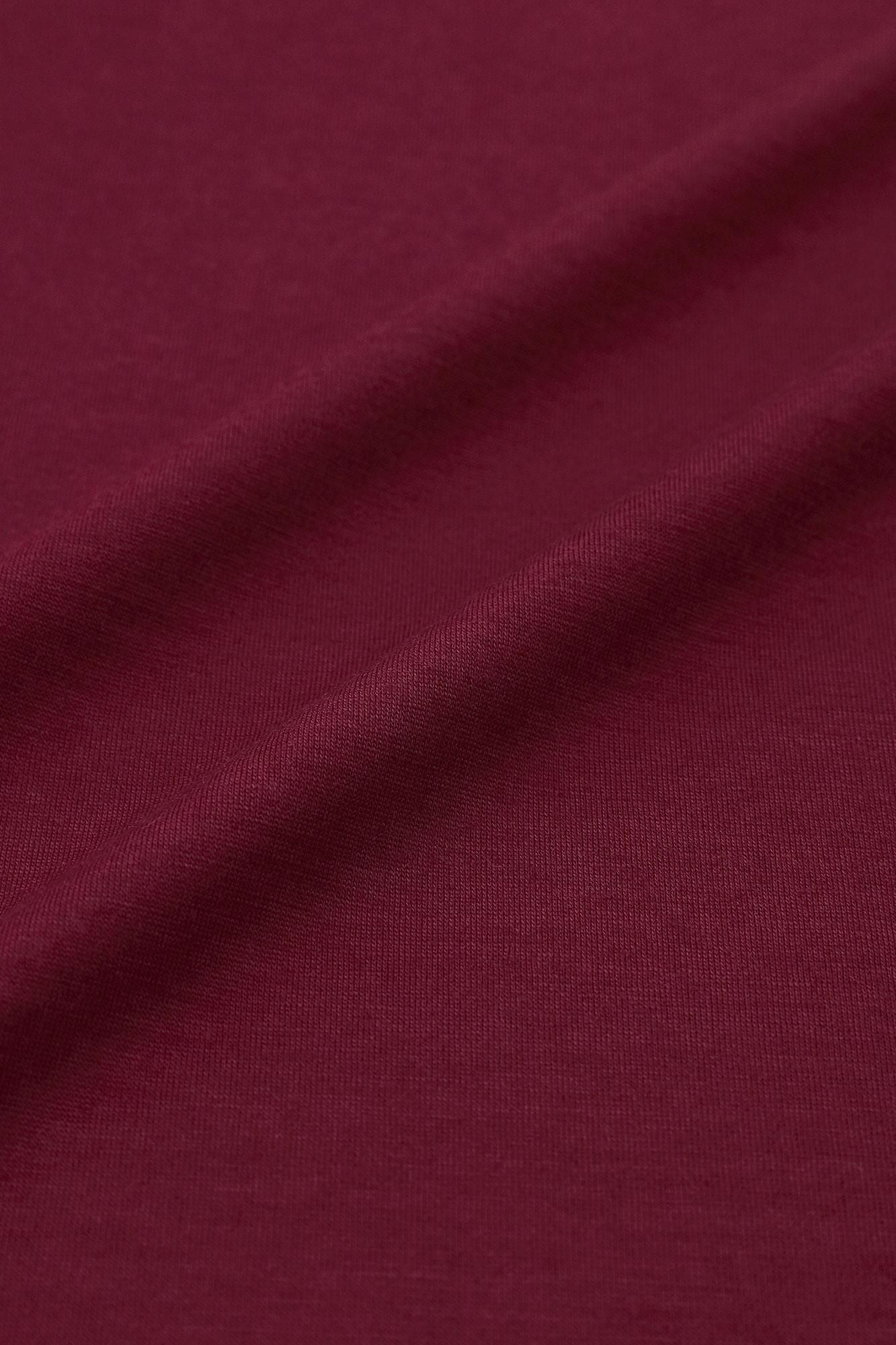 Washable Plain Stitch Wool Squirrel-like Cardigan / Deep Red