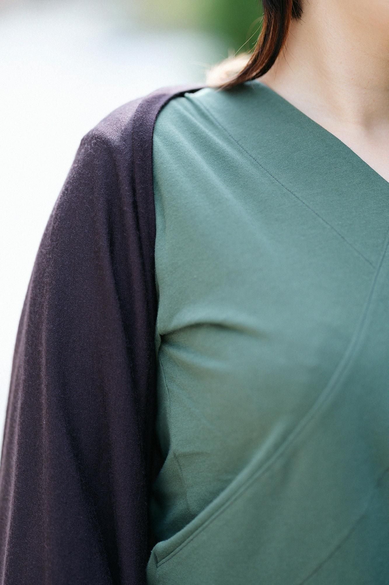 ウォッシャブルウール天竺 むささび/黒茶(くろちゃ)