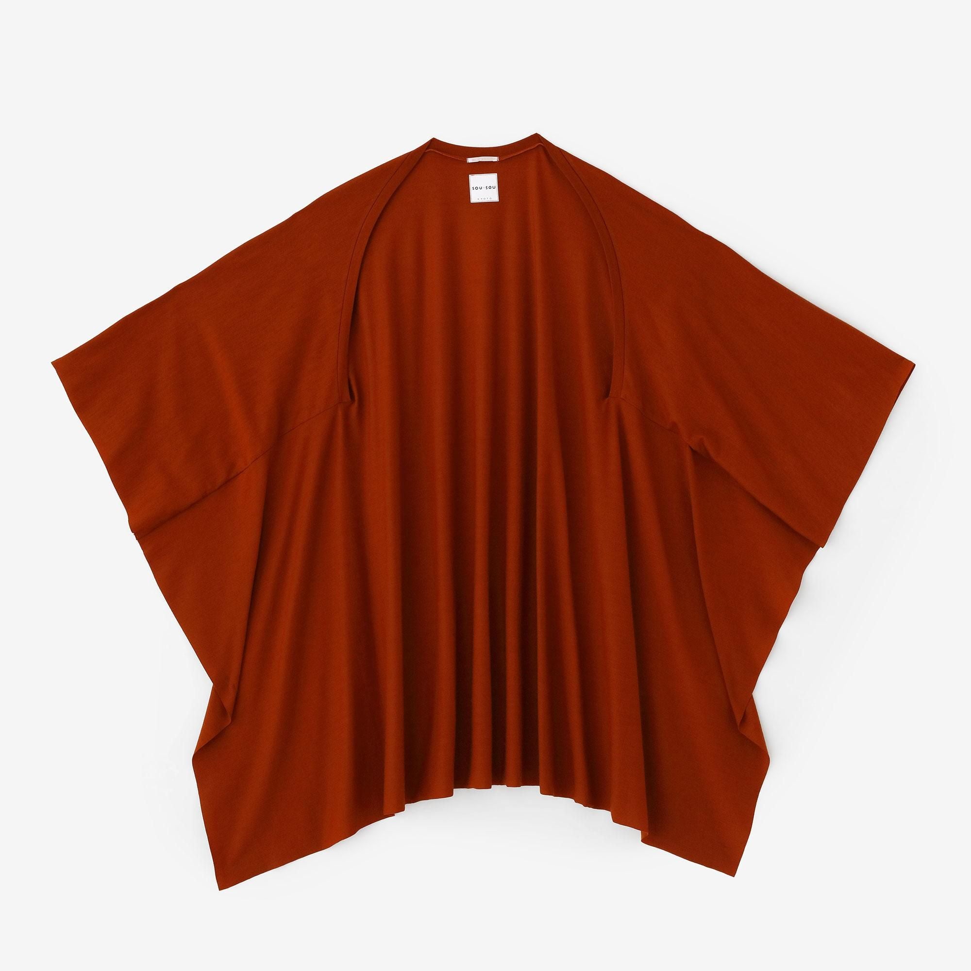 Washable Plain Stitch Wool Squirrel-like Cardigan / Red Birch