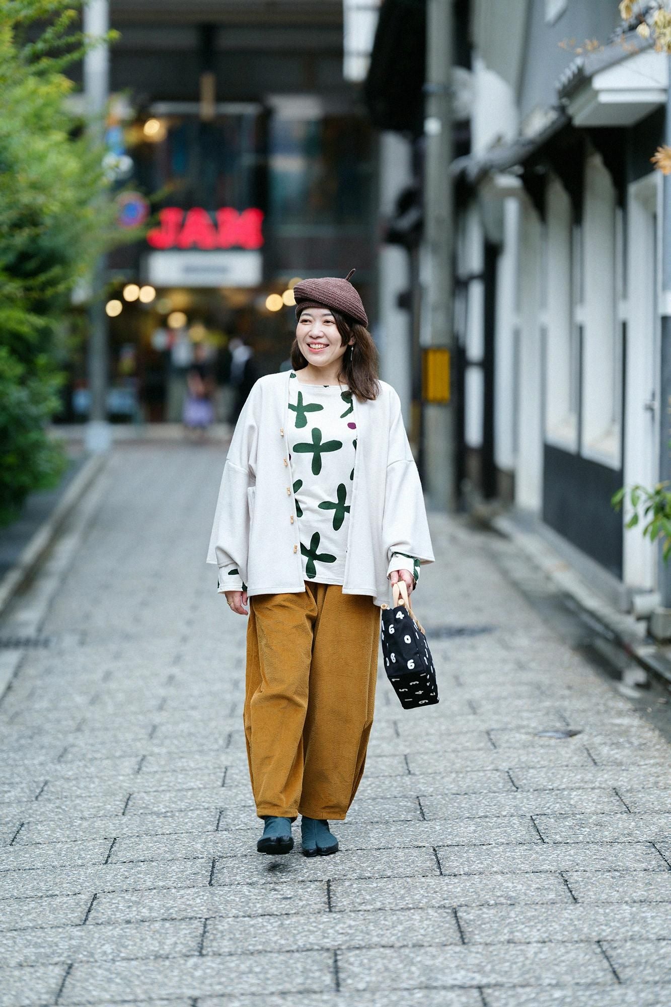 方領上衣/蘿蔔草橄欖綠