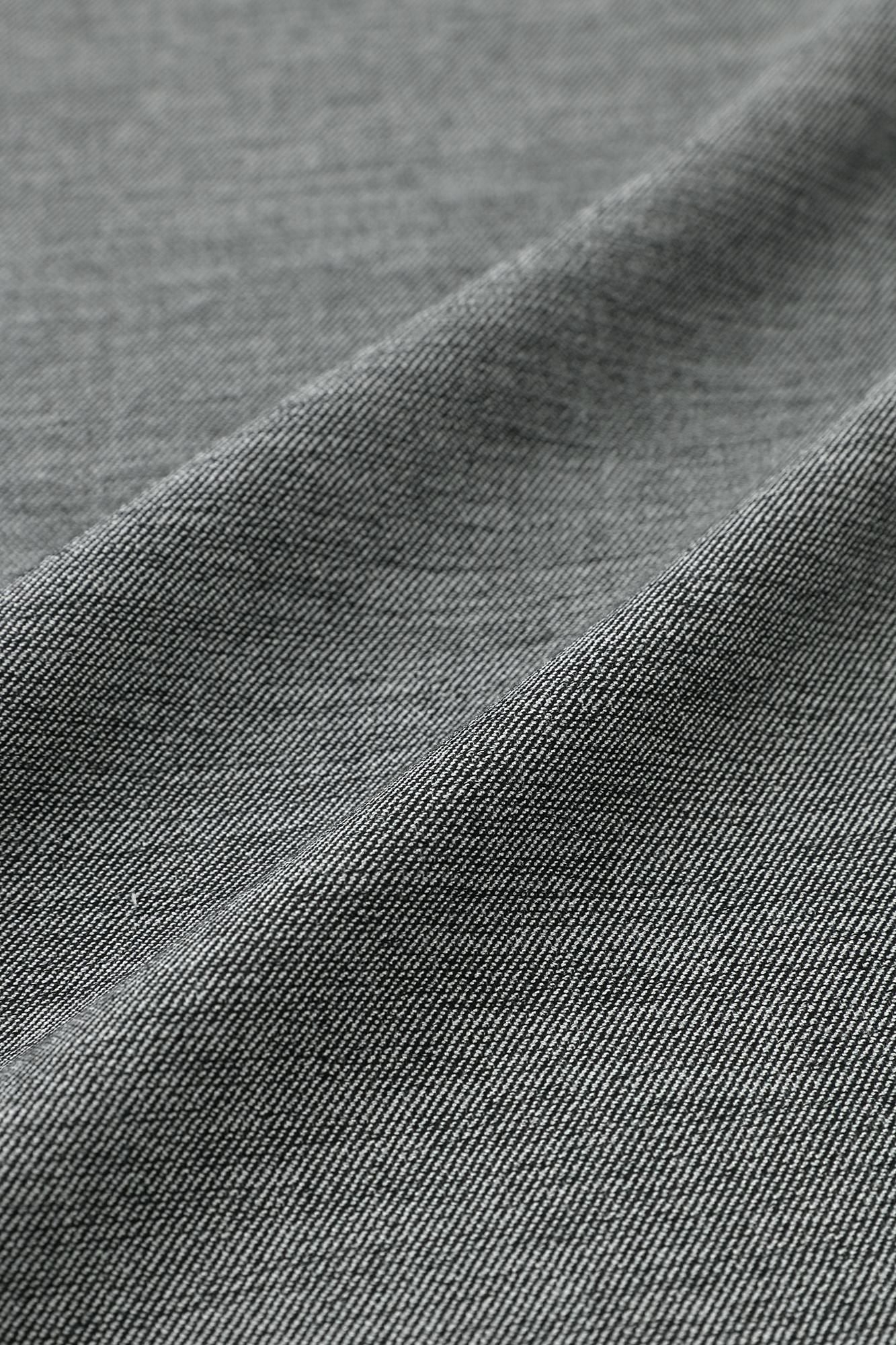 棉人造絲 斜紋織 裹裙/深灰色