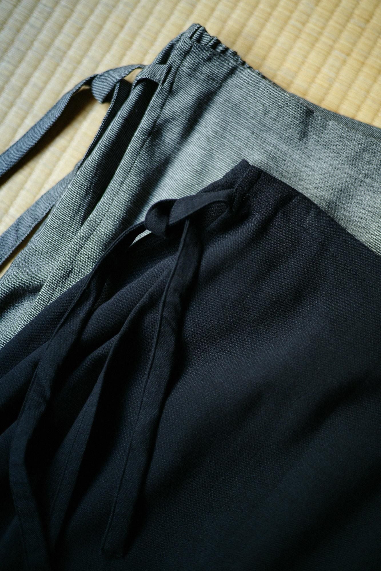 Cotton-rayon Blend Twill Weave Wrap Skirt / Dark Navy