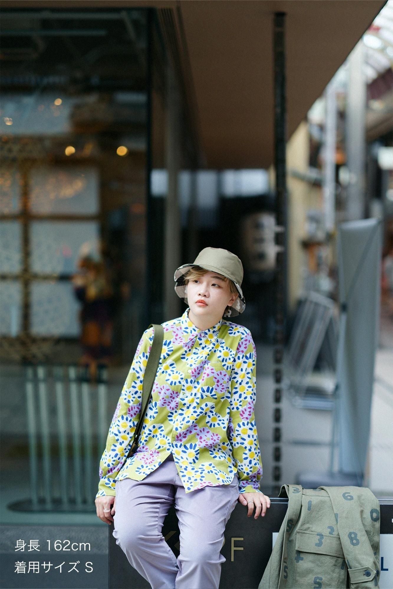 高島縮 20/20 シャツ/菊花開(きくのはなひらく)