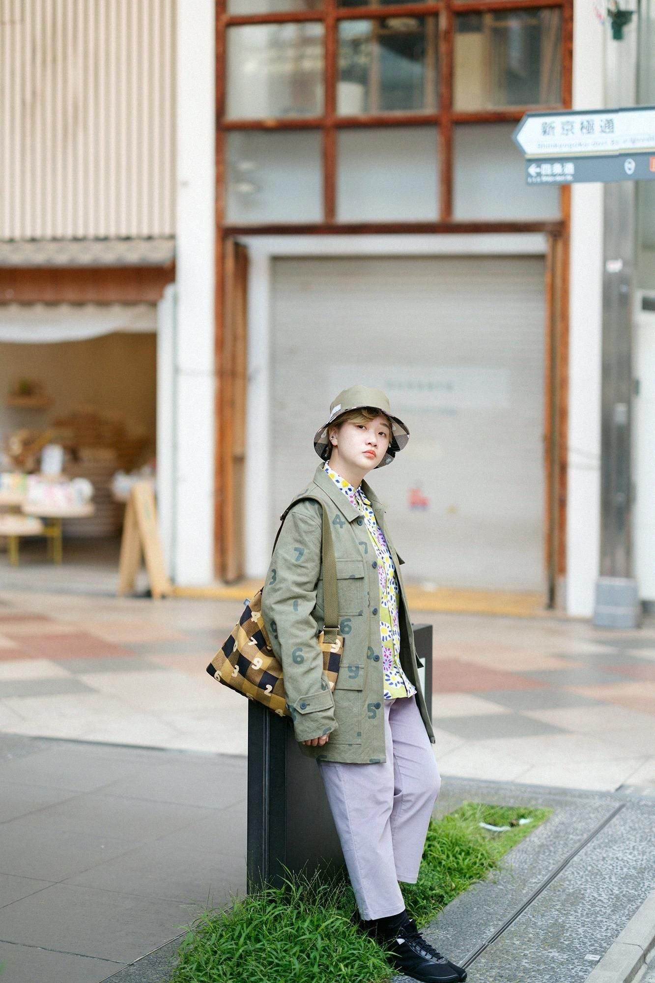 高島縮 20/20 シャツ/菊花開(きくのはなひらく)