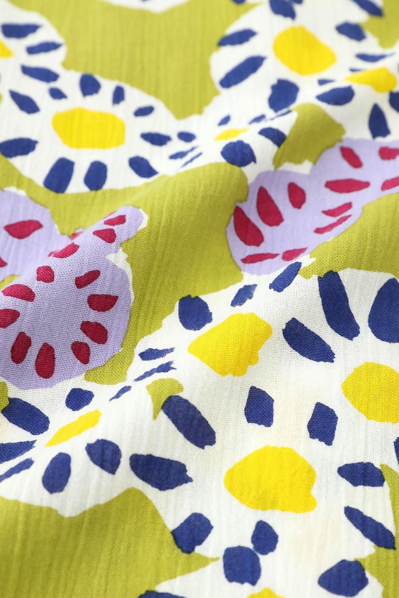 高島縮 20/20 シャツ/菊花開(きくのはなひらく)