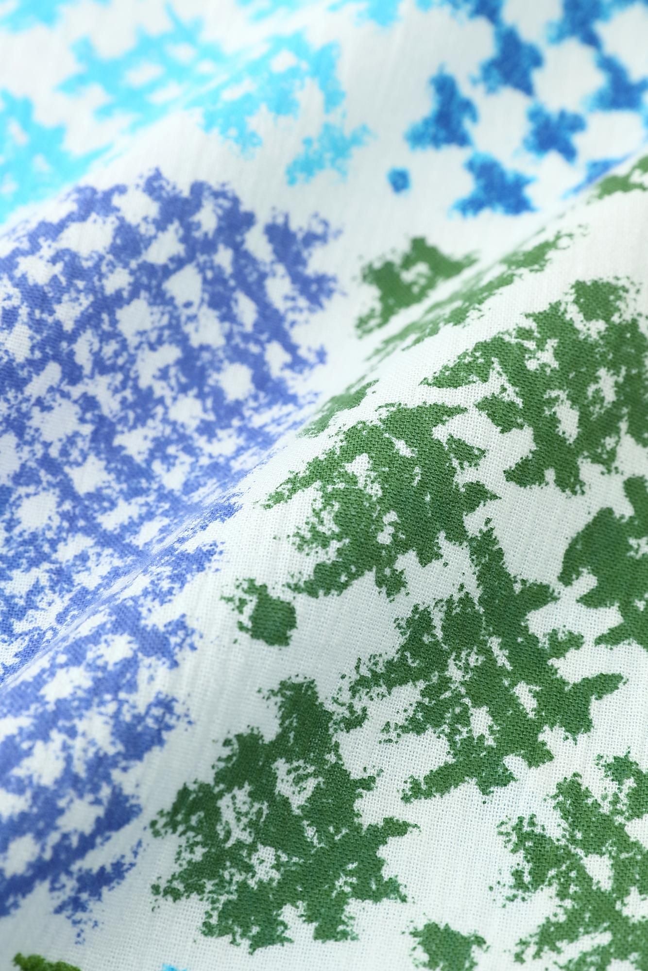 高島縮 20/20 スタンドカラーシャツ/田んぼ