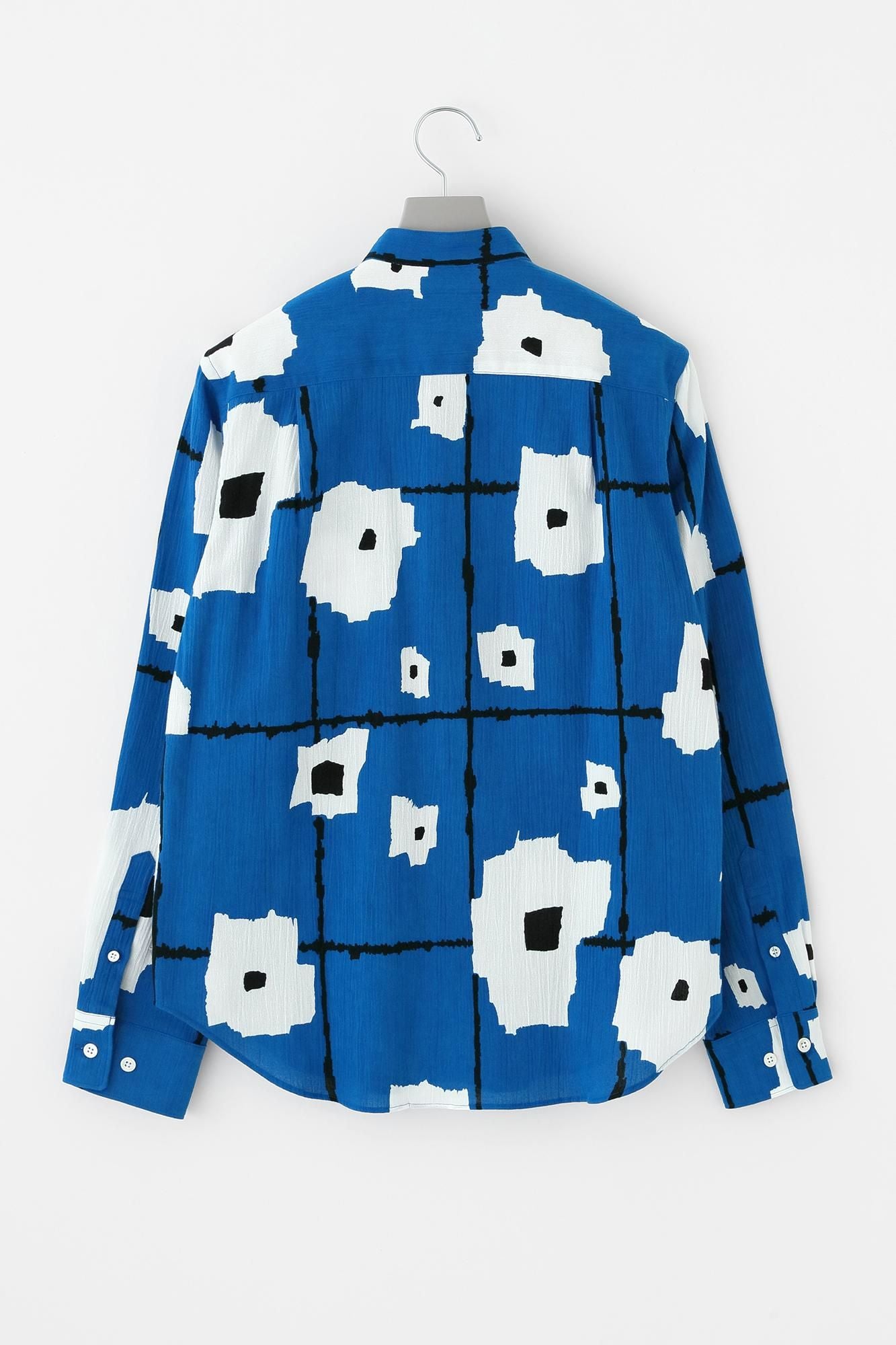 高島縮 20/20 スタンドカラーシャツ/天花(てんか)