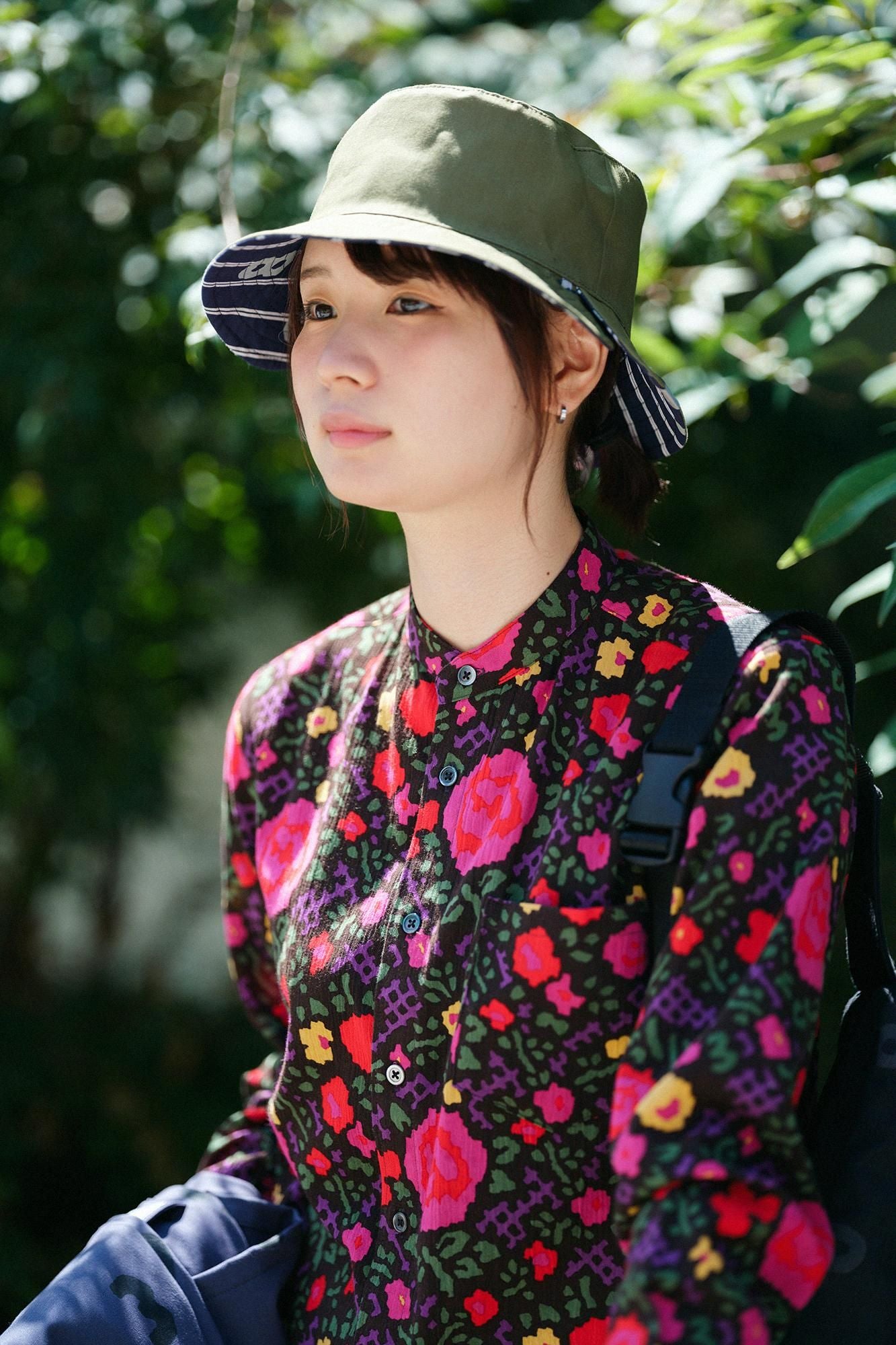 Shiji Takashima 20/20 Stehkragenhemd/Rose