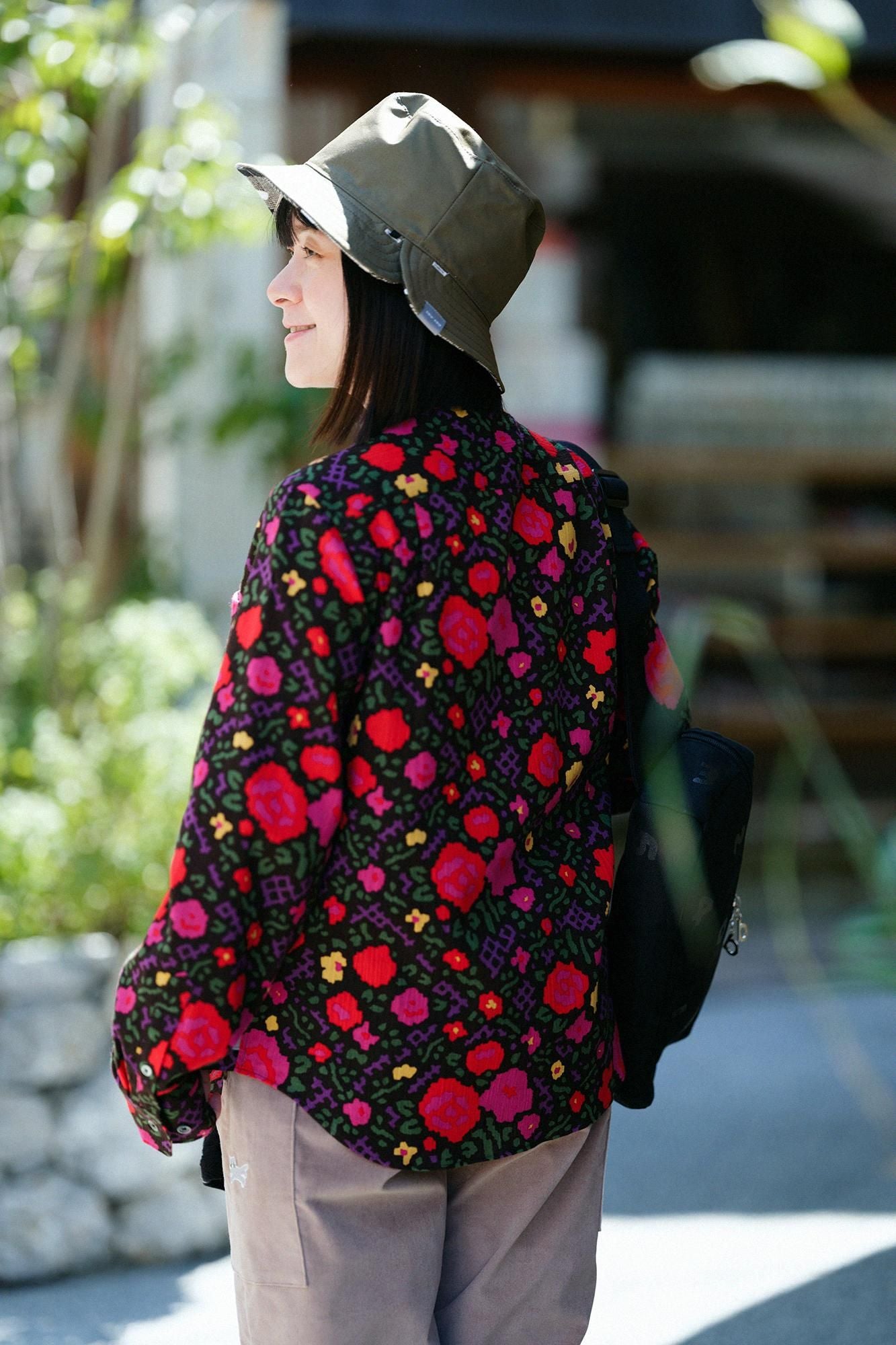 Shiji Takashima 20/20 Stehkragenhemd/Rose