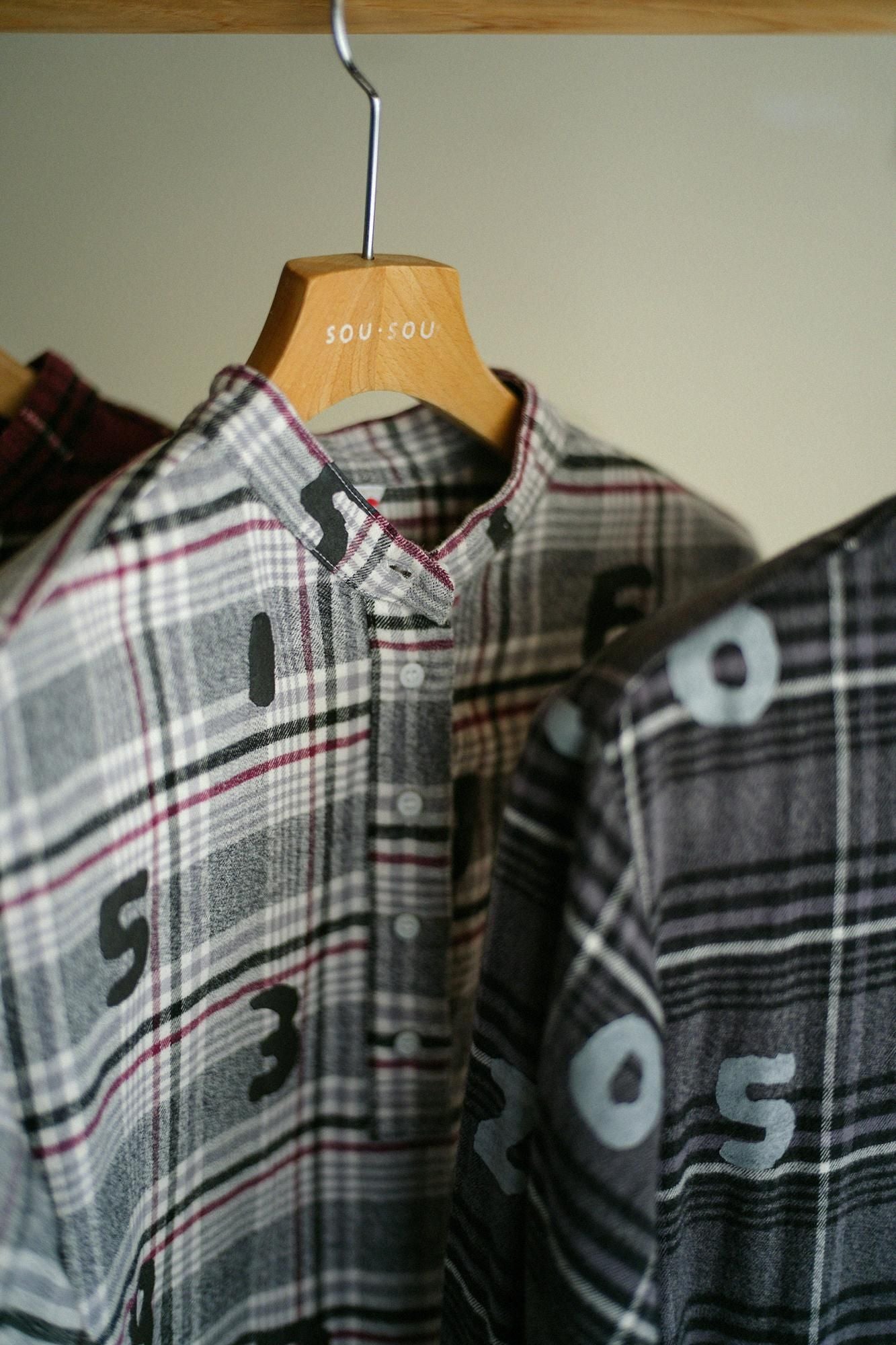 超长棉质格纹 H.N.BIKE 连衣裙/SO-SU-U 灰色