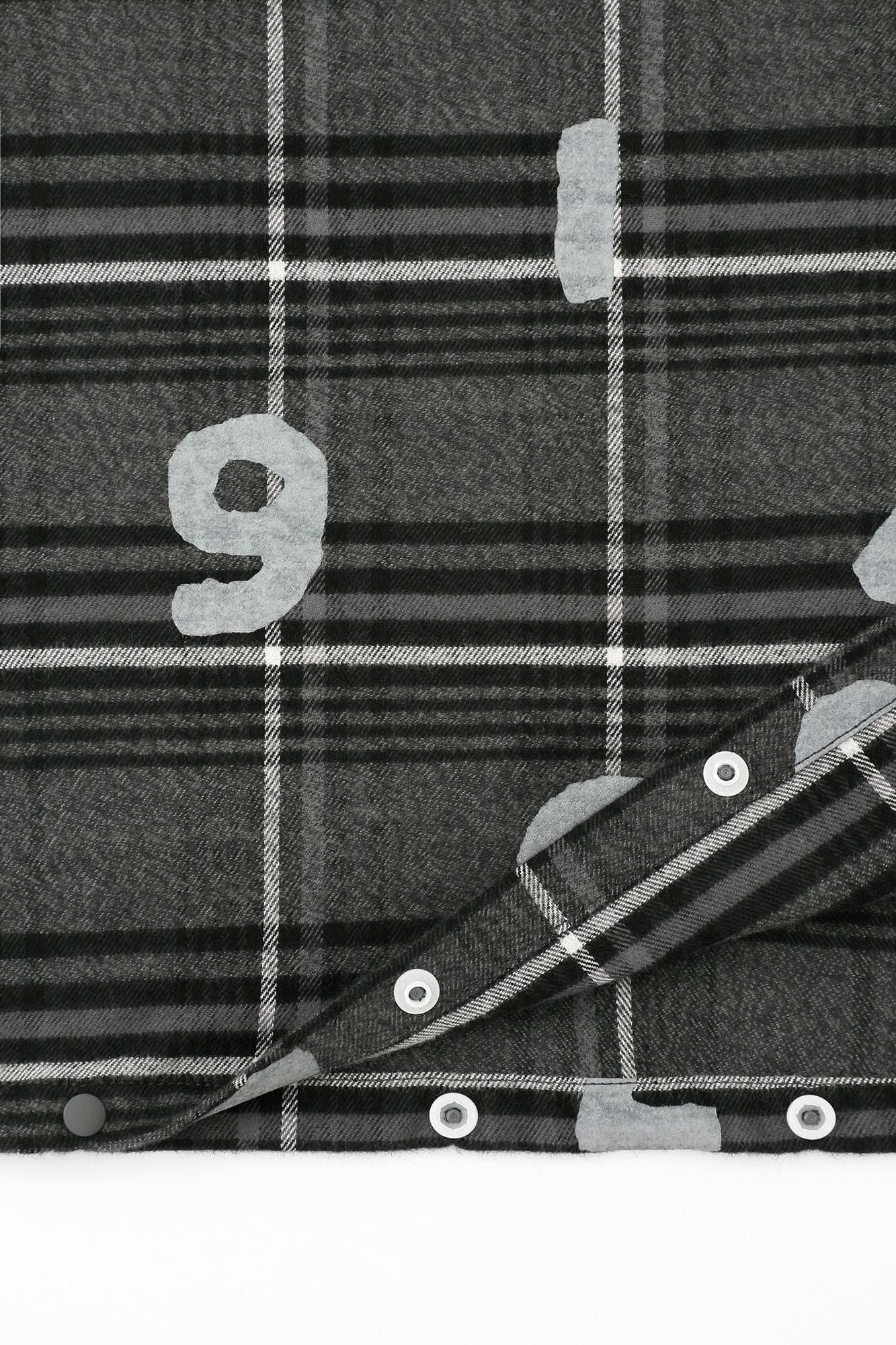 超长棉质格纹 H.N.BIKE 连衣裙/SO-SU-U 深灰色