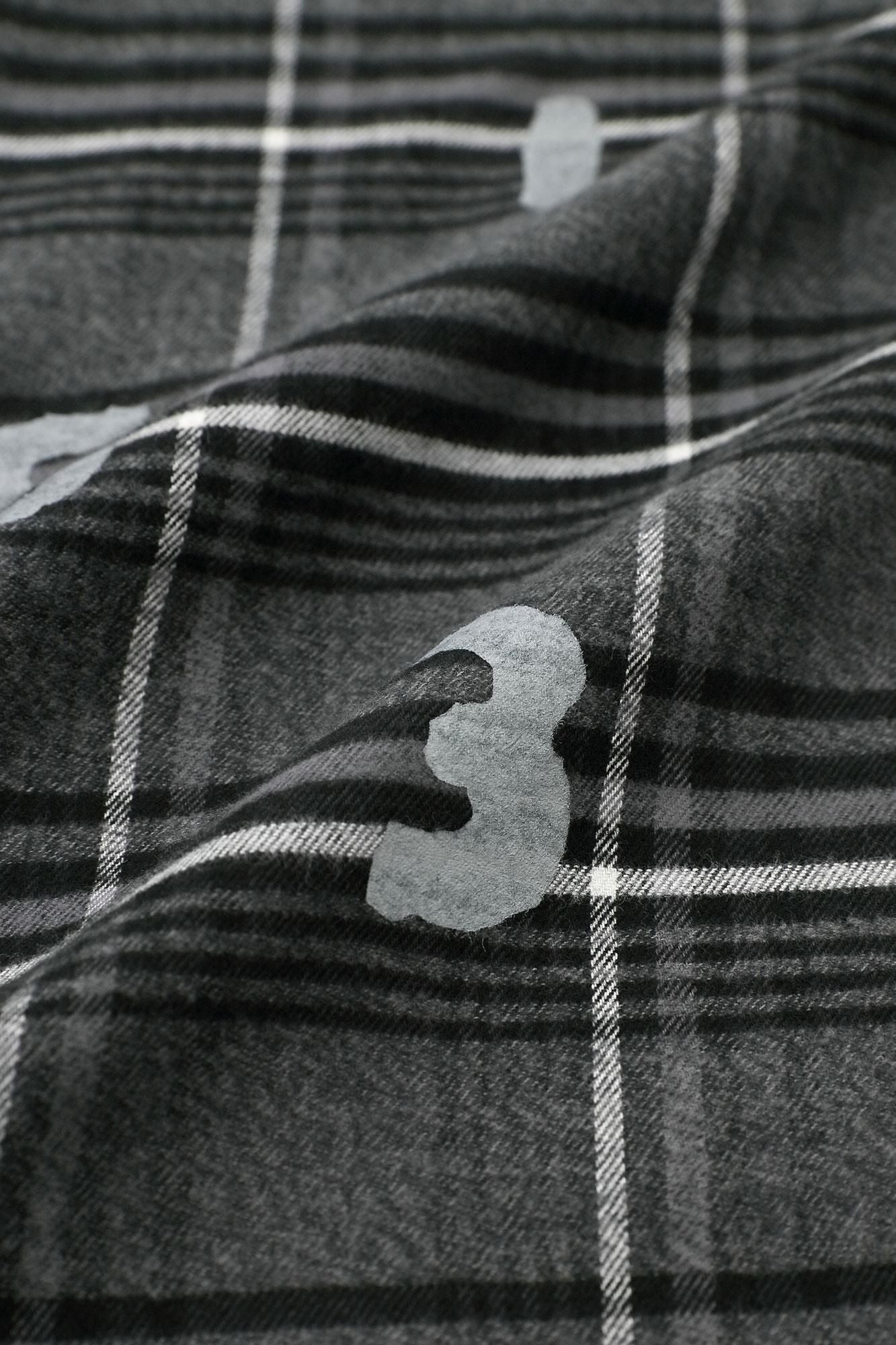 超长棉质格纹 H.N.BIKE 连衣裙/SO-SU-U 深灰色