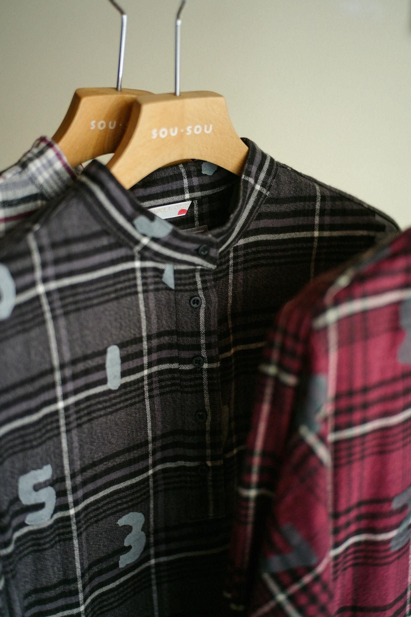 超长棉质格纹 H.N.BIKE 连衣裙/SO-SU-U 深灰色